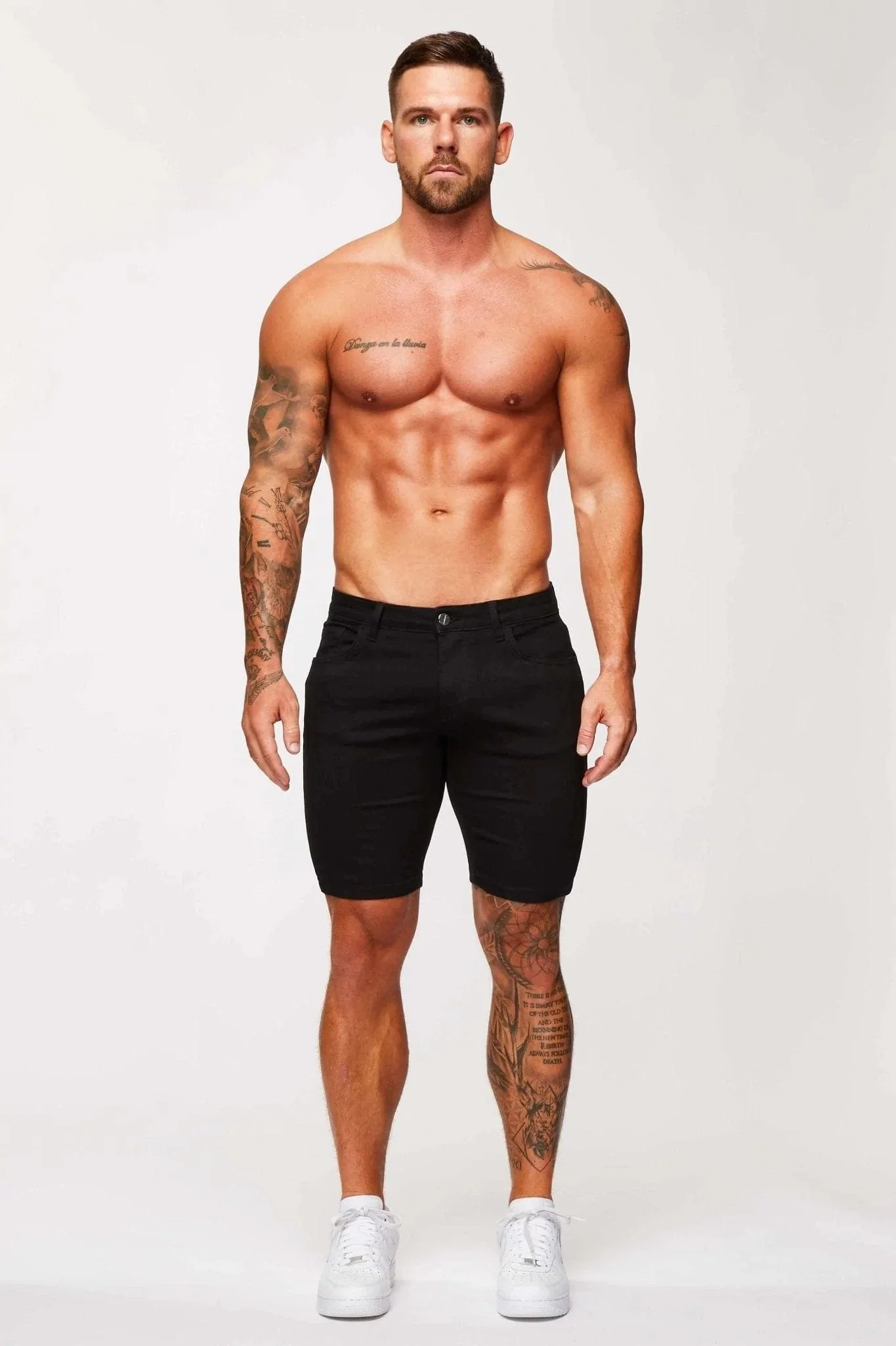DENIM SHORT - BLACK - Image 2