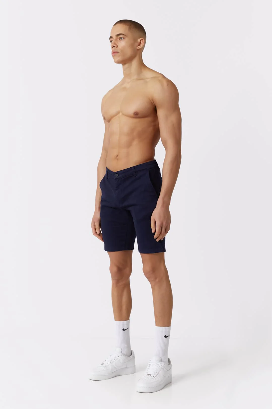 STRETCH CHINO SHORT - NAVY - Image 3