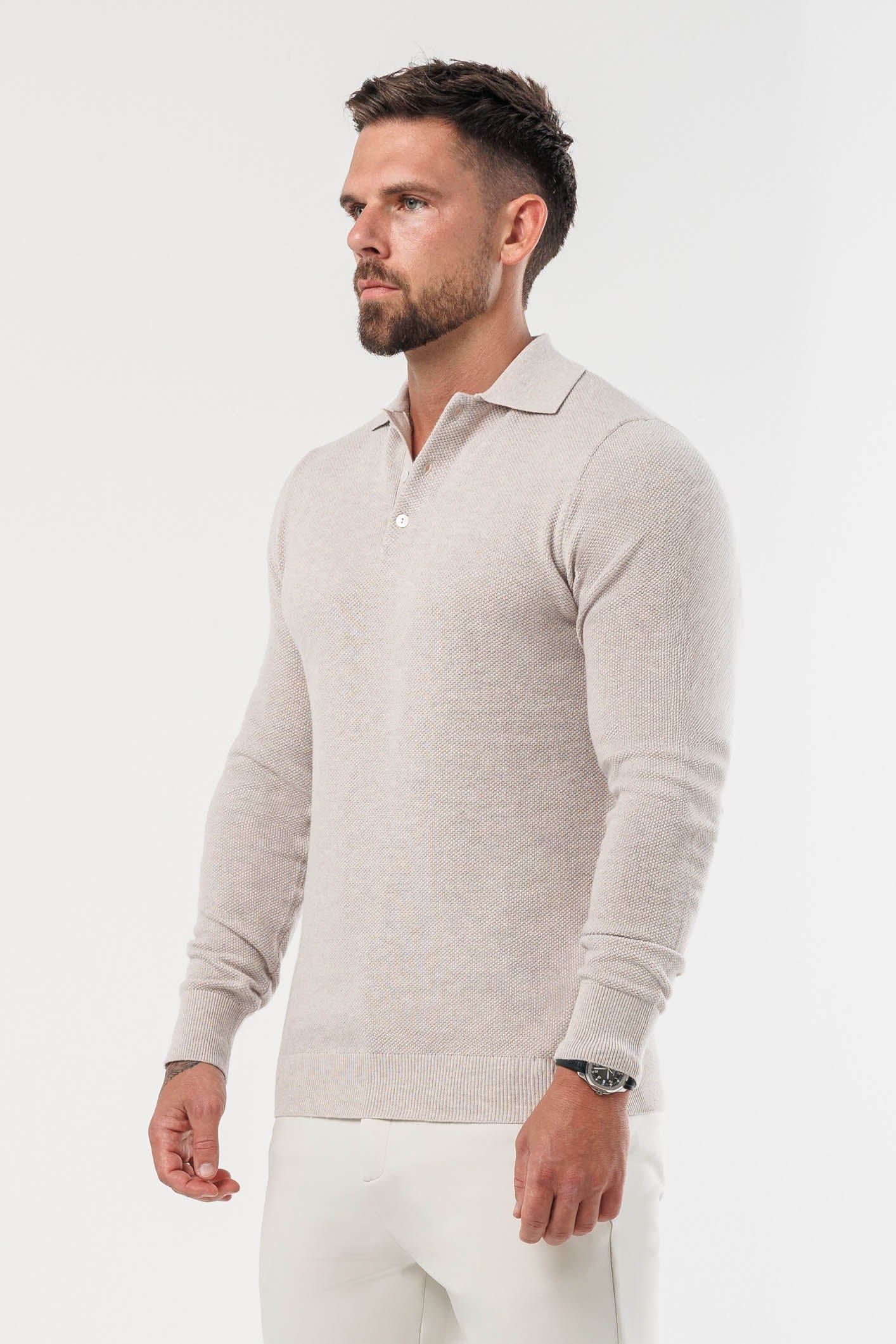 COAST LONG SLEEVE POLO - DEEP STONE - Image 4