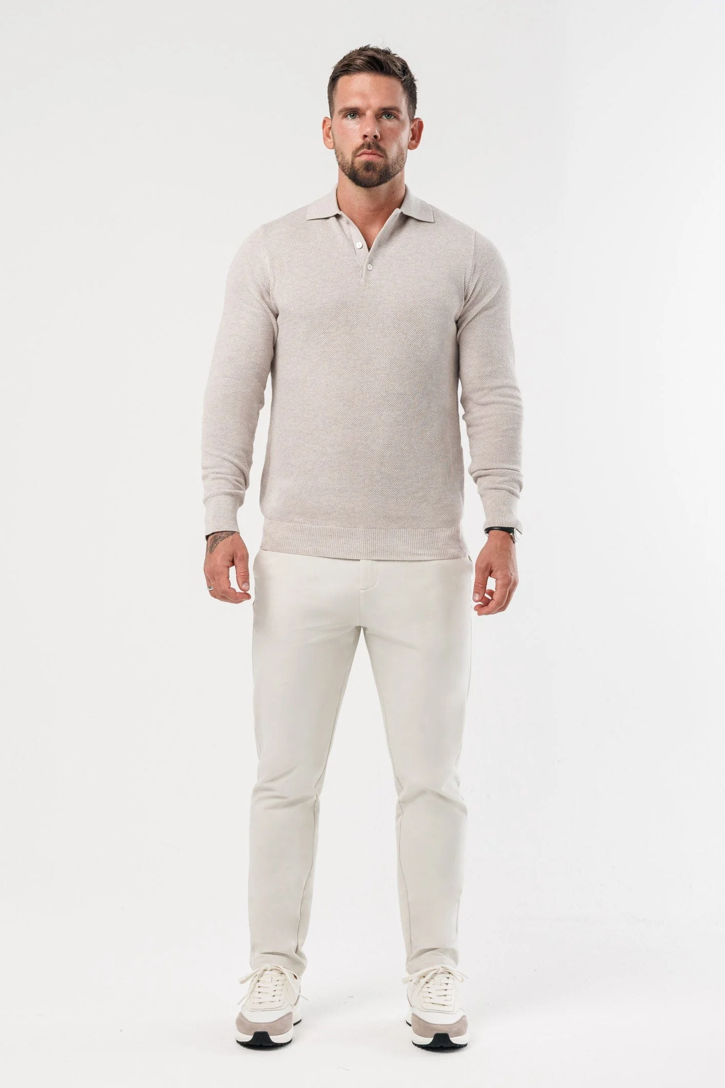 COAST LONG SLEEVE POLO - DEEP STONE - Image 6