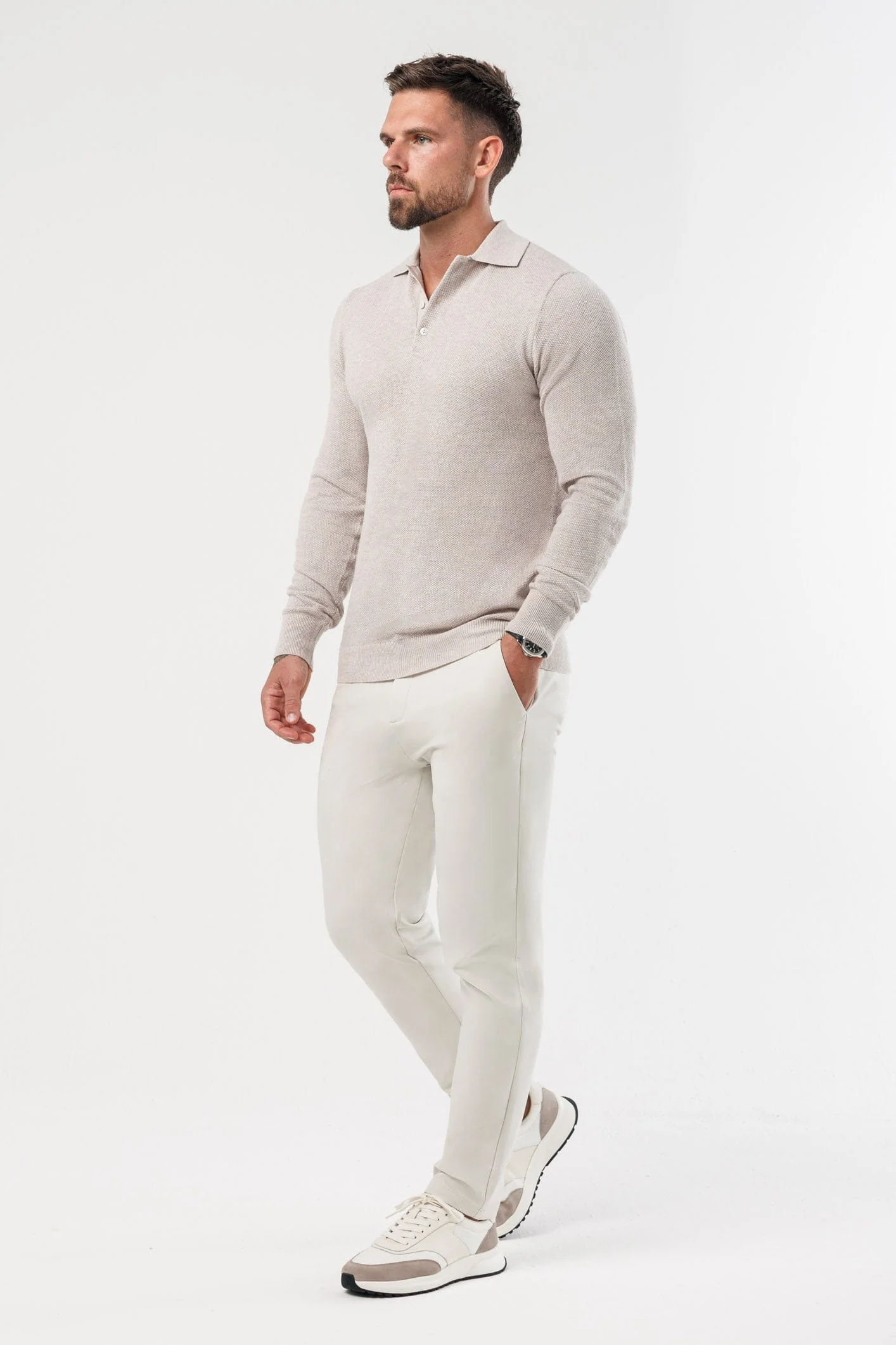 COAST LONG SLEEVE POLO - DEEP STONE - Image 7