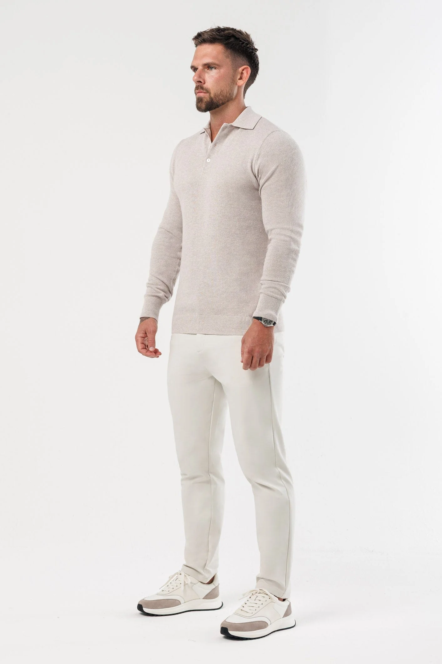 COAST LONG SLEEVE POLO - DEEP STONE - Image 8