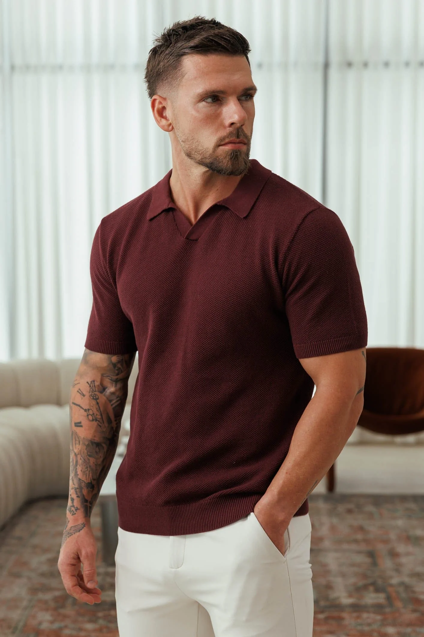 COAST POLO - BURGUNDY - Image 2