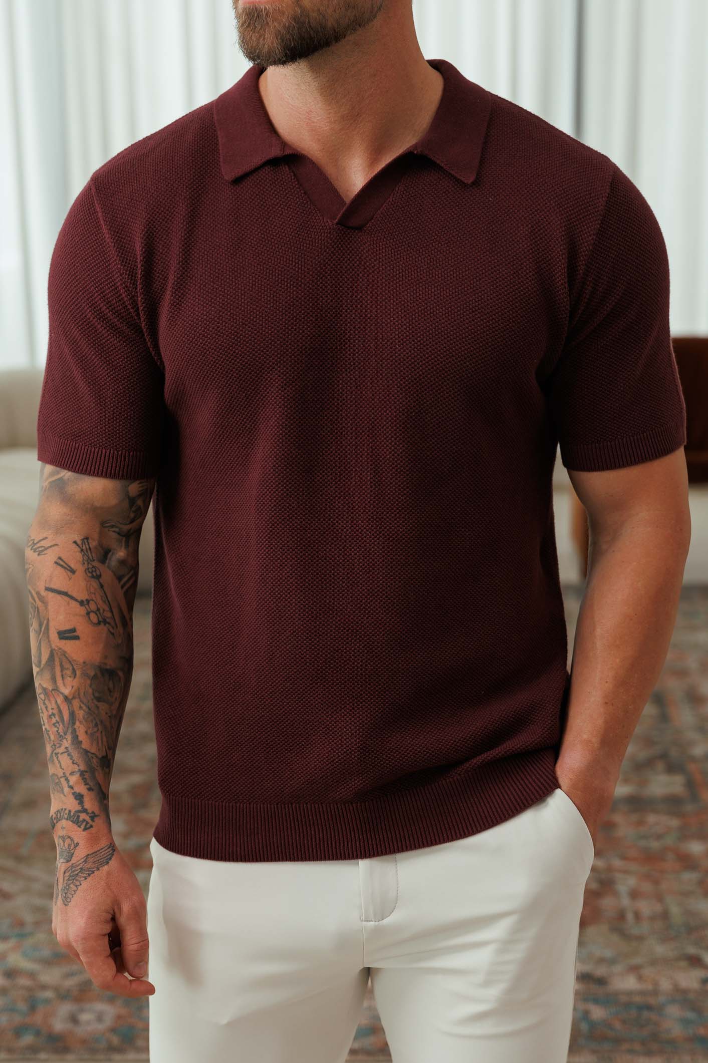 COAST POLO - BURGUNDY - Image 3