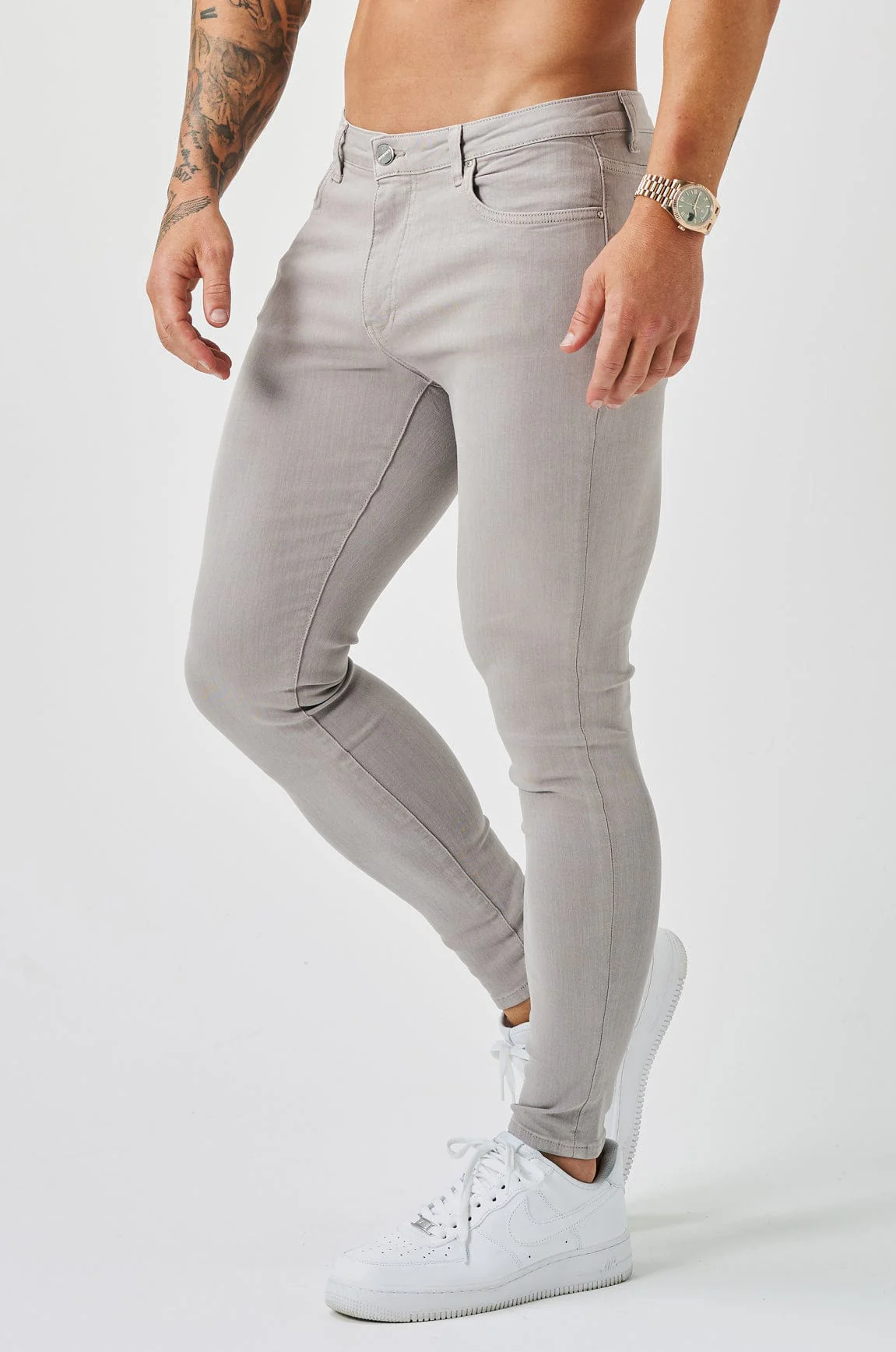 SKINNY FIT JEANS - ICE GREY - Image 4