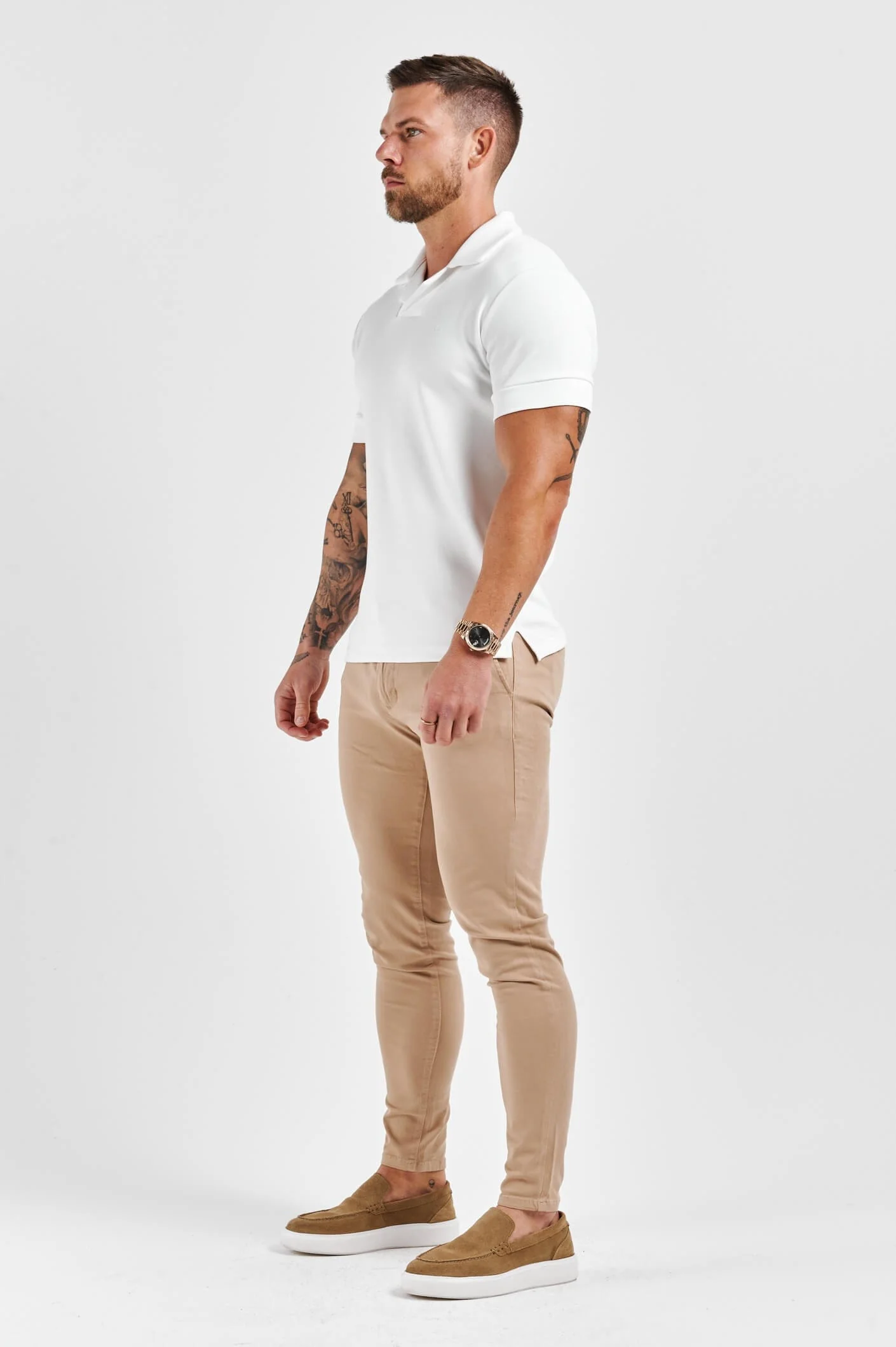 CORE REVERE COLLAR POLO - WHITE - Image 2
