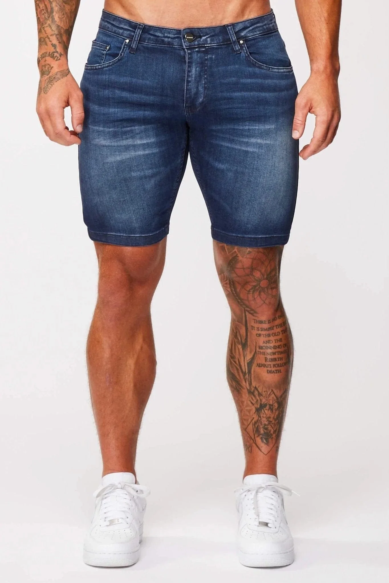DENIM SHORT - DARK INDIGO FADE WASH - Image 2