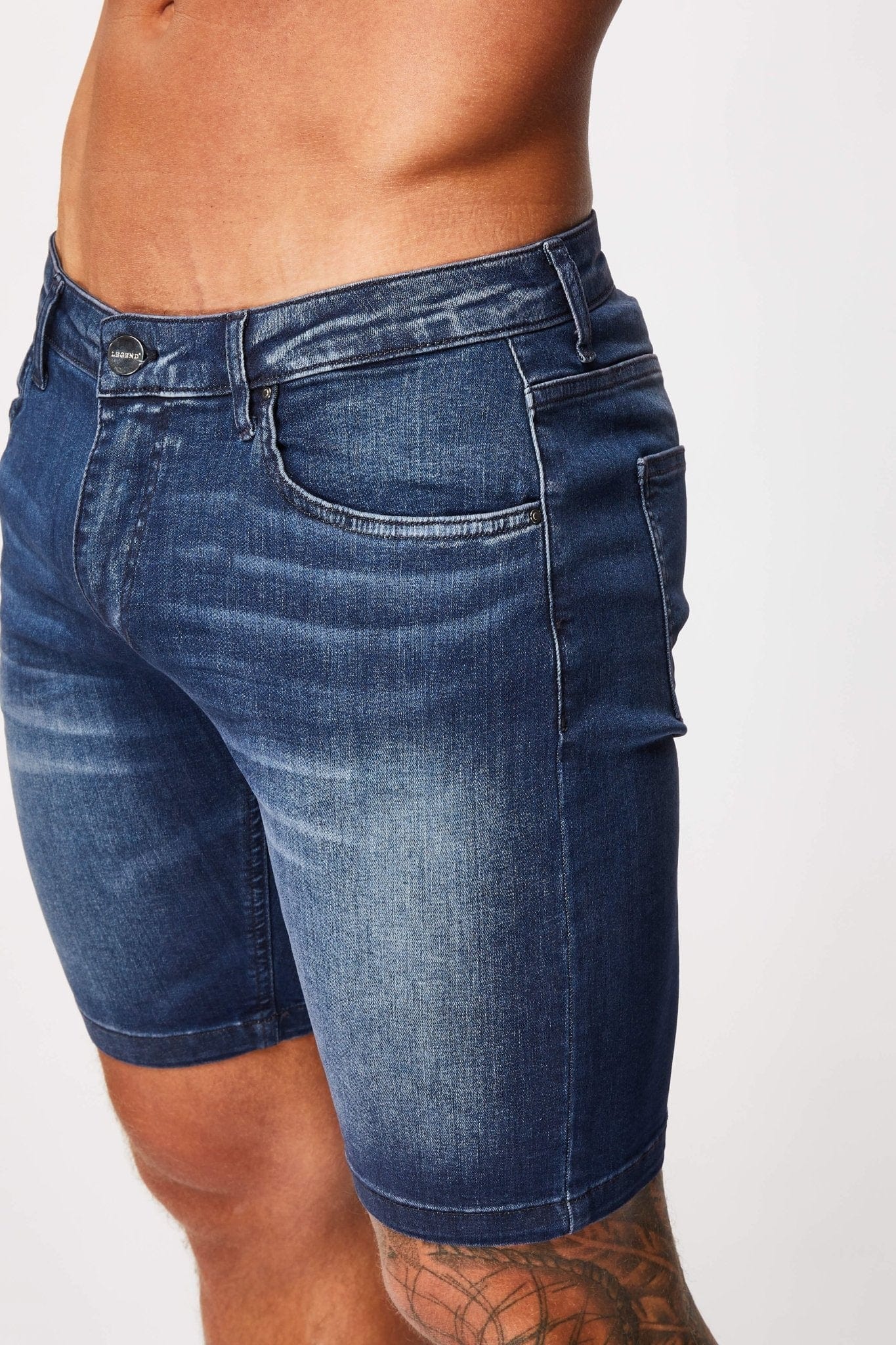 DENIM SHORT - DARK INDIGO FADE WASH - Image 6