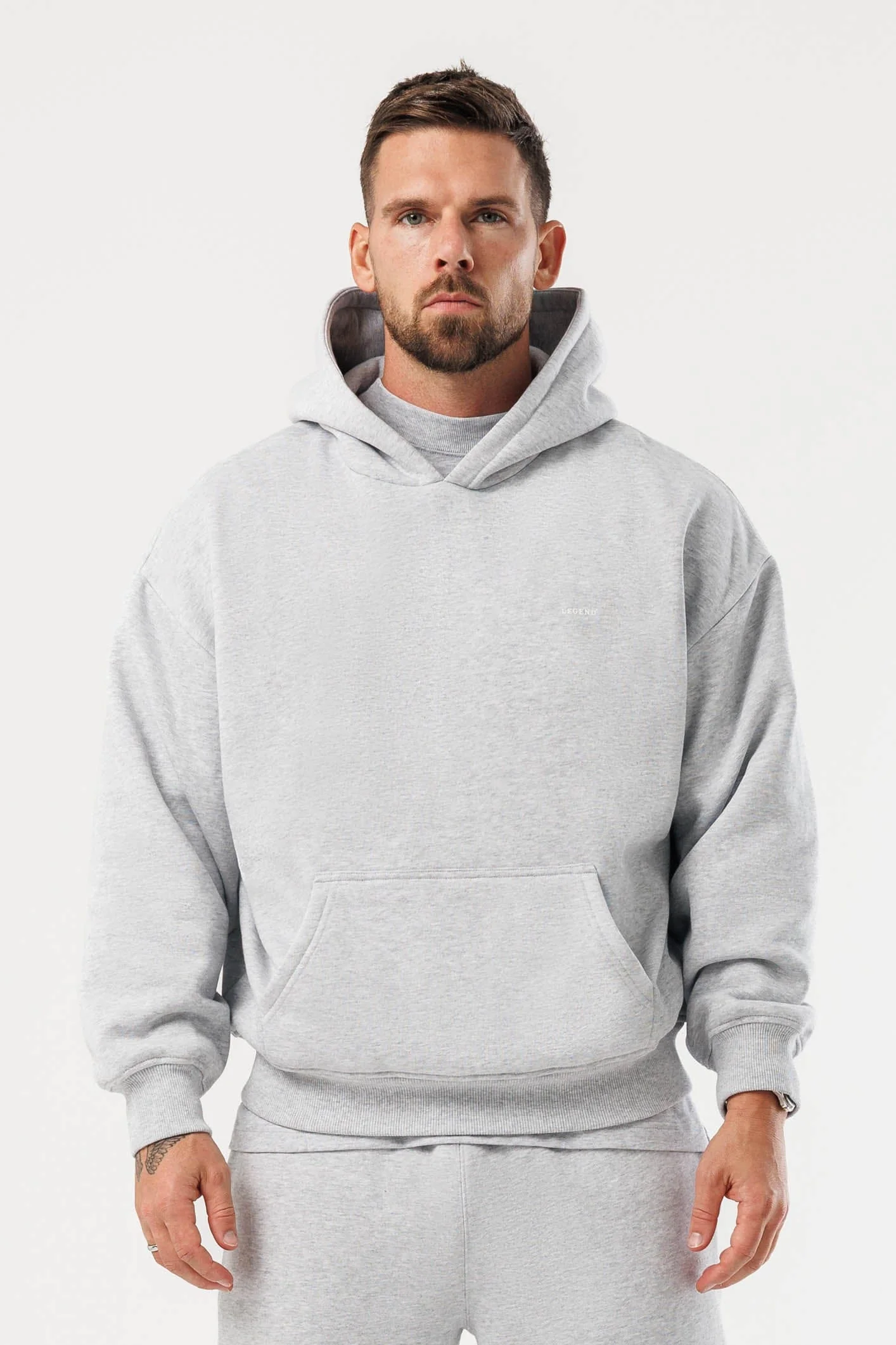 HOODIE - GREY MARL - Image 2