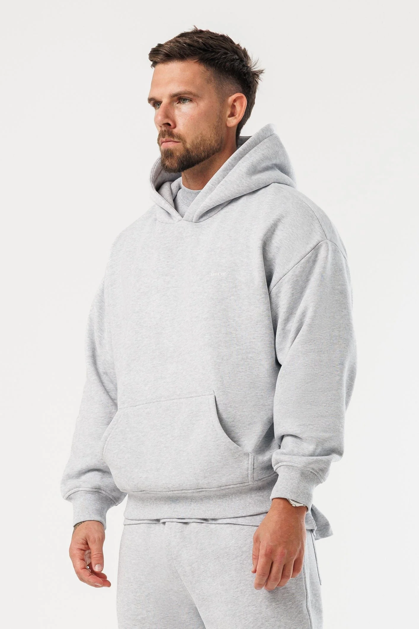 HOODIE - GREY MARL - Image 3