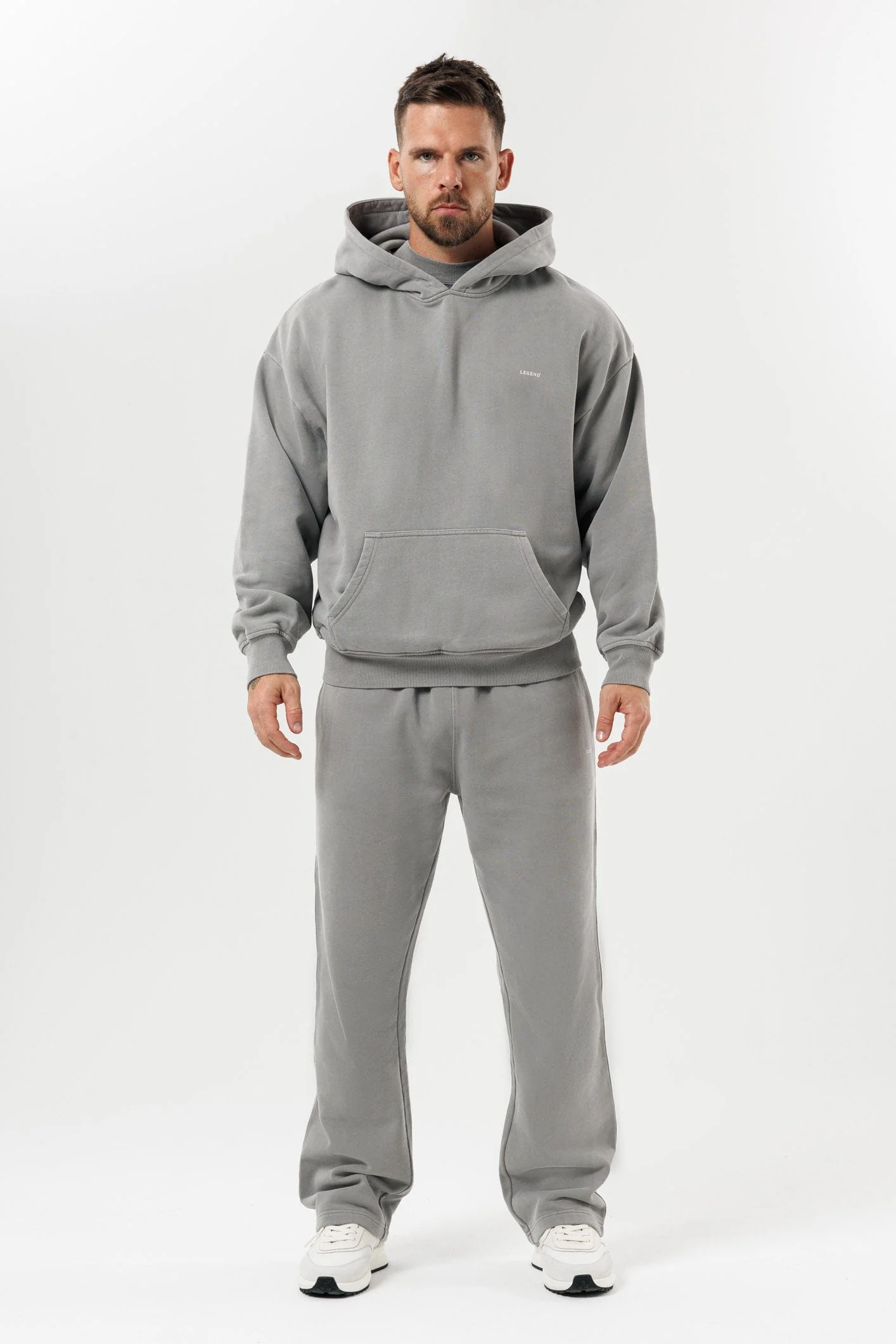 PRINT HOODIE - WASHED GREY - Image 5