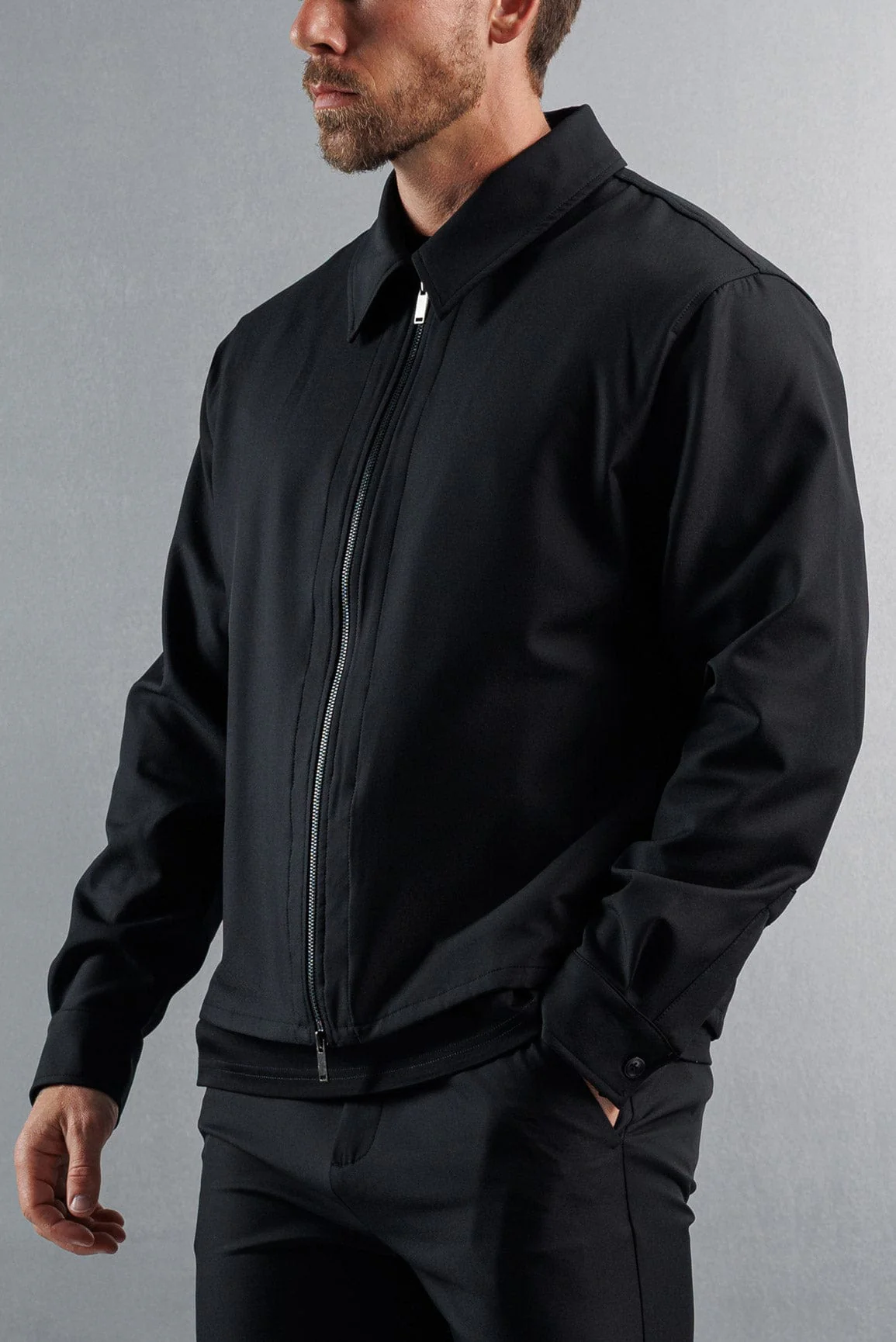 HYBRID JACKET - BLACK - Image 3