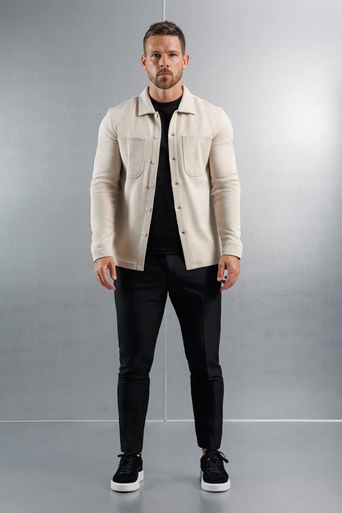 JERSEY OVERSHIRT - CREME - Image 4