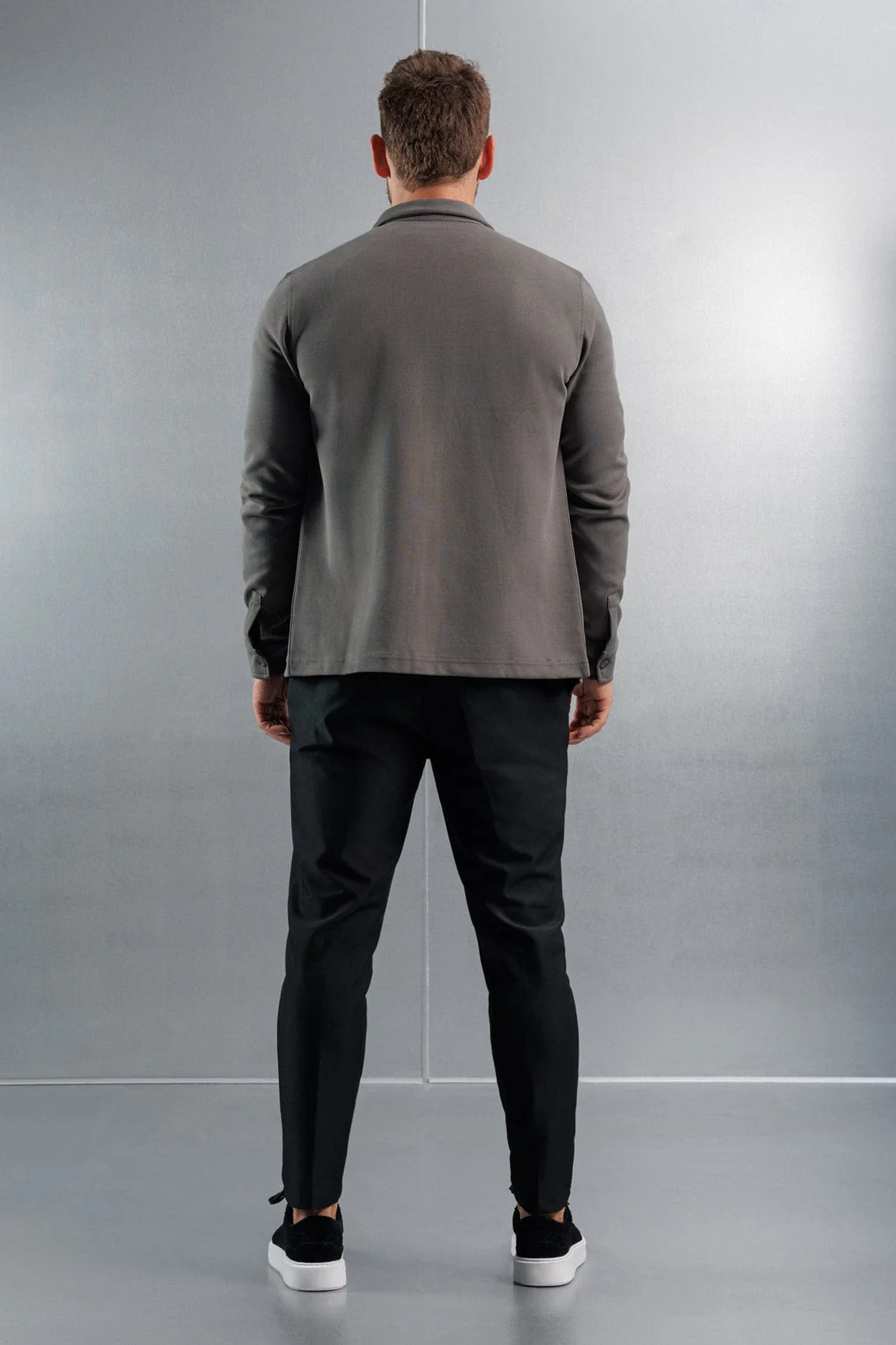 JERSEY OVERSHIRT - DARK GREY - Image 5
