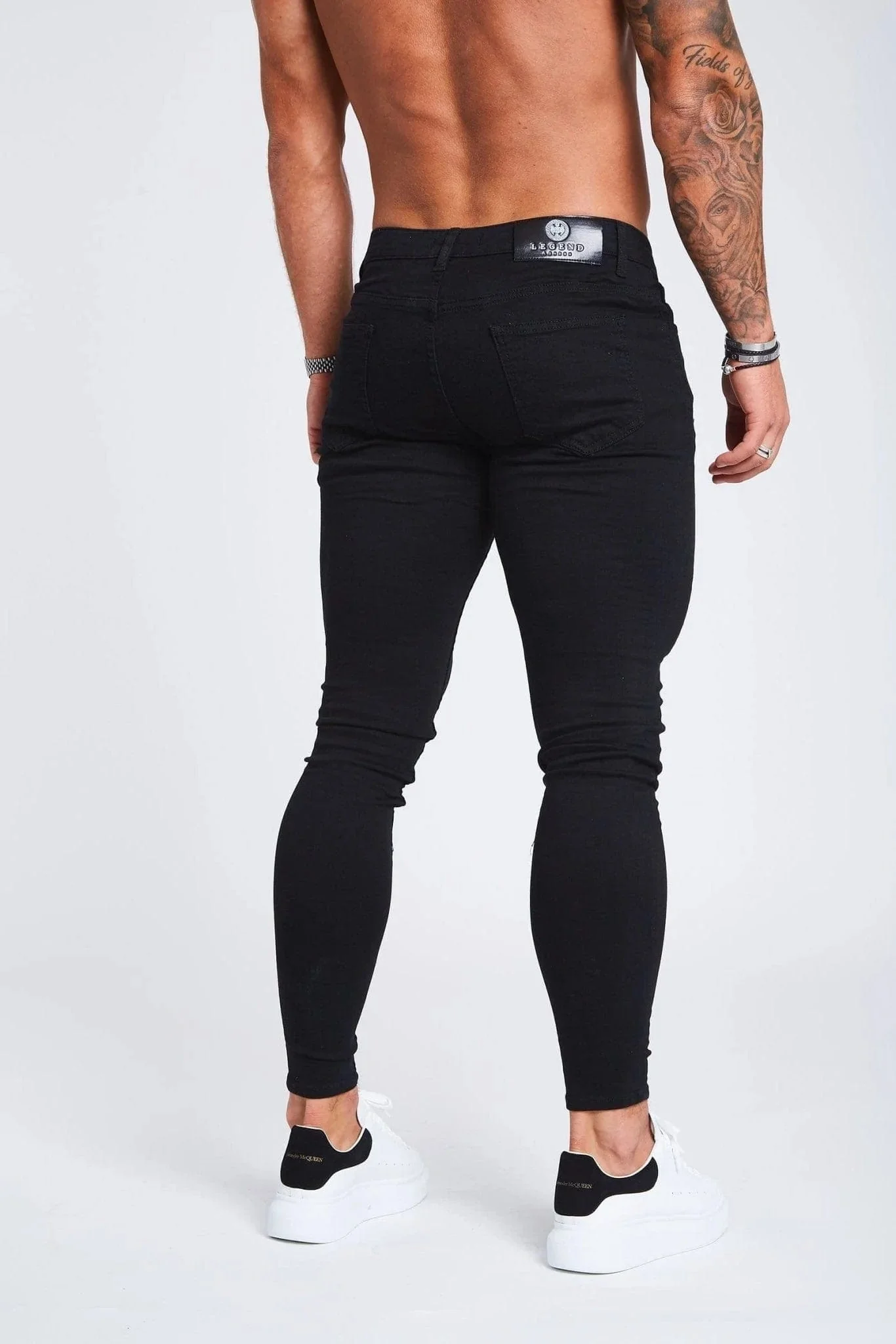 SKINNY FIT JEANS NON RIPPED - BLACK - Image 5