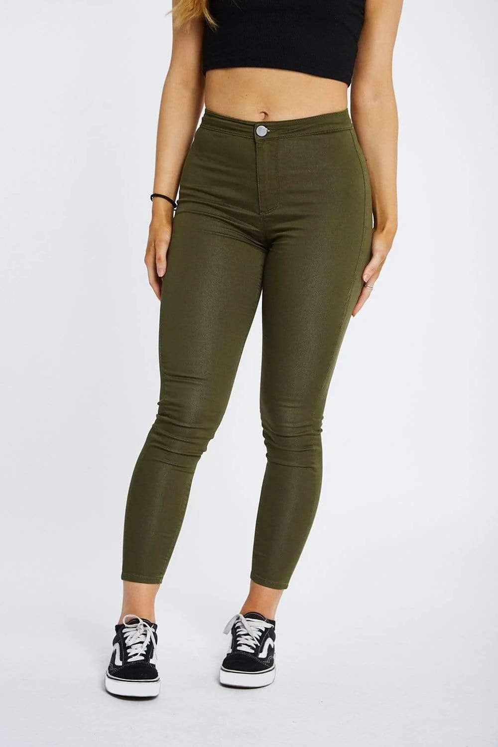 KHAKI - NON RIPPED JEANS - Image 4