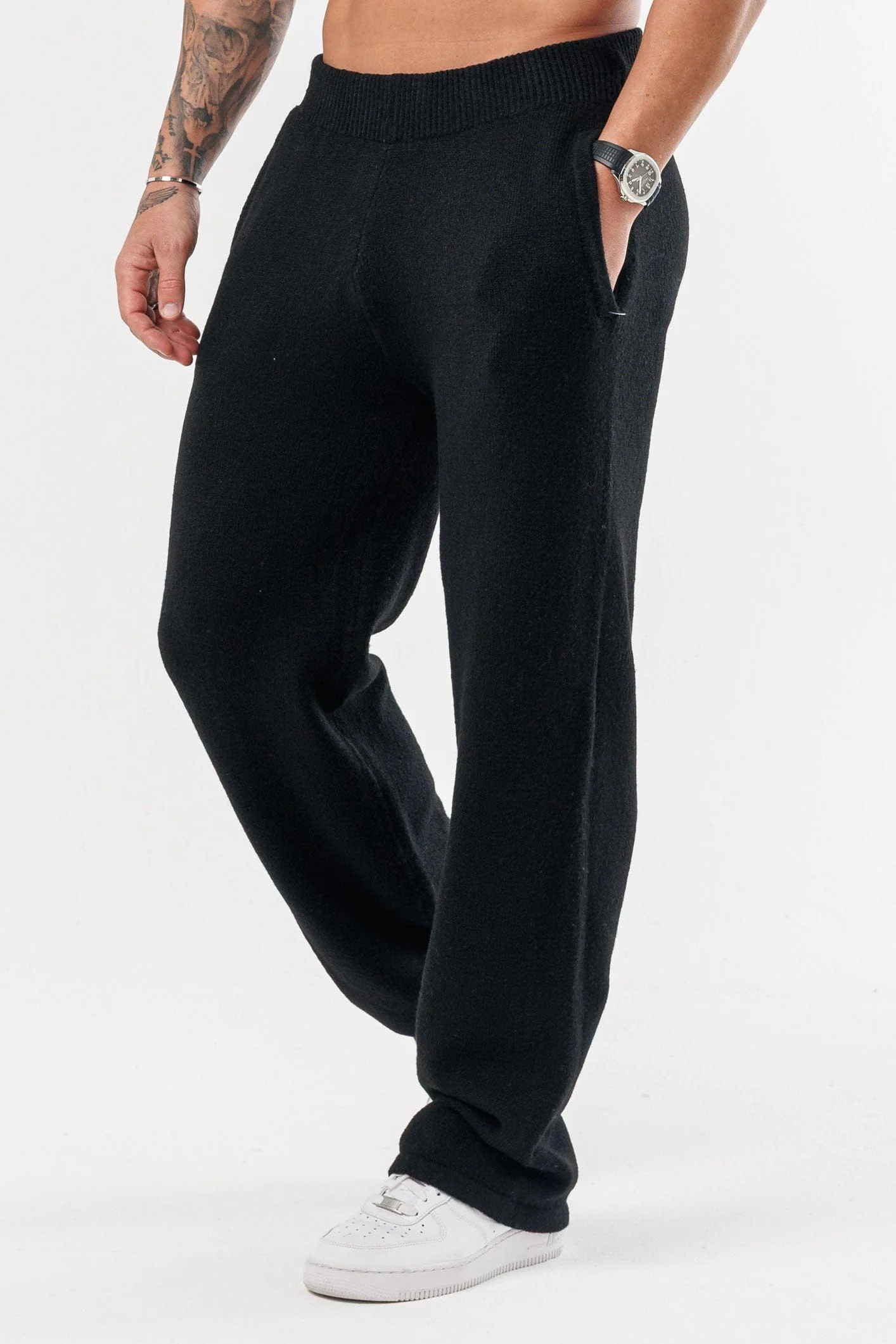 KNIT JOGGER - BLACK - Image 2