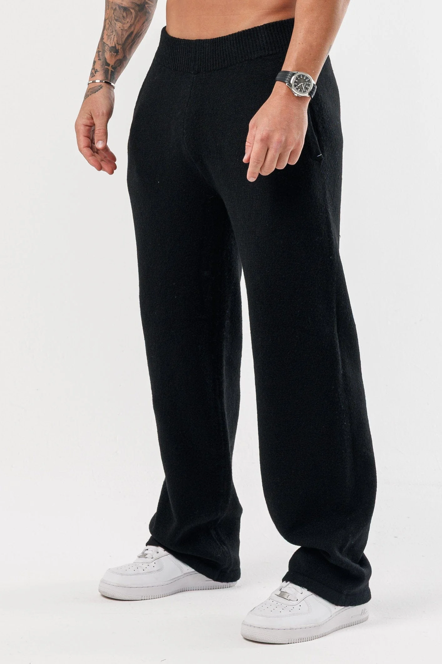 KNIT JOGGER - BLACK - Image 3
