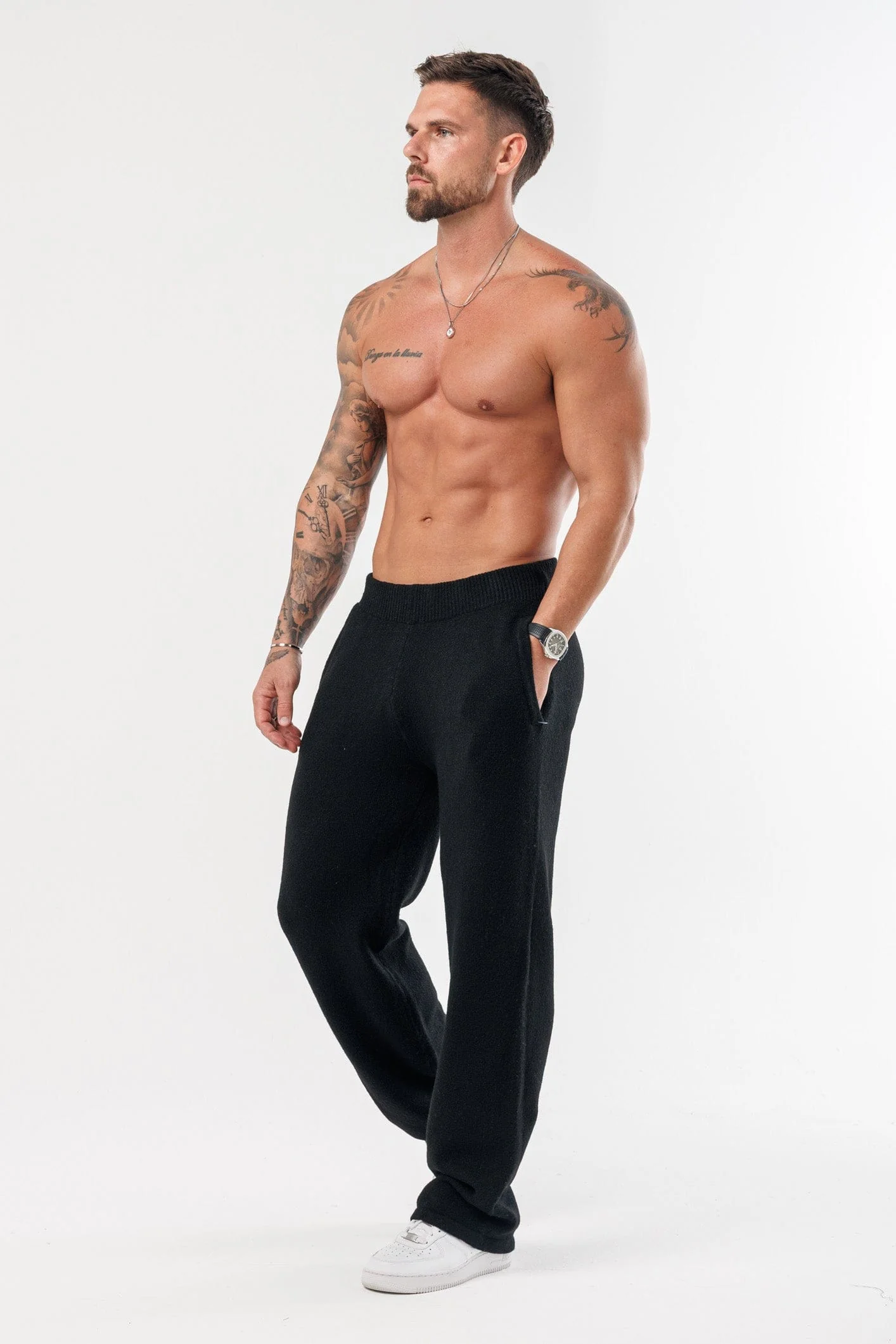 KNIT JOGGER - BLACK - Image 5