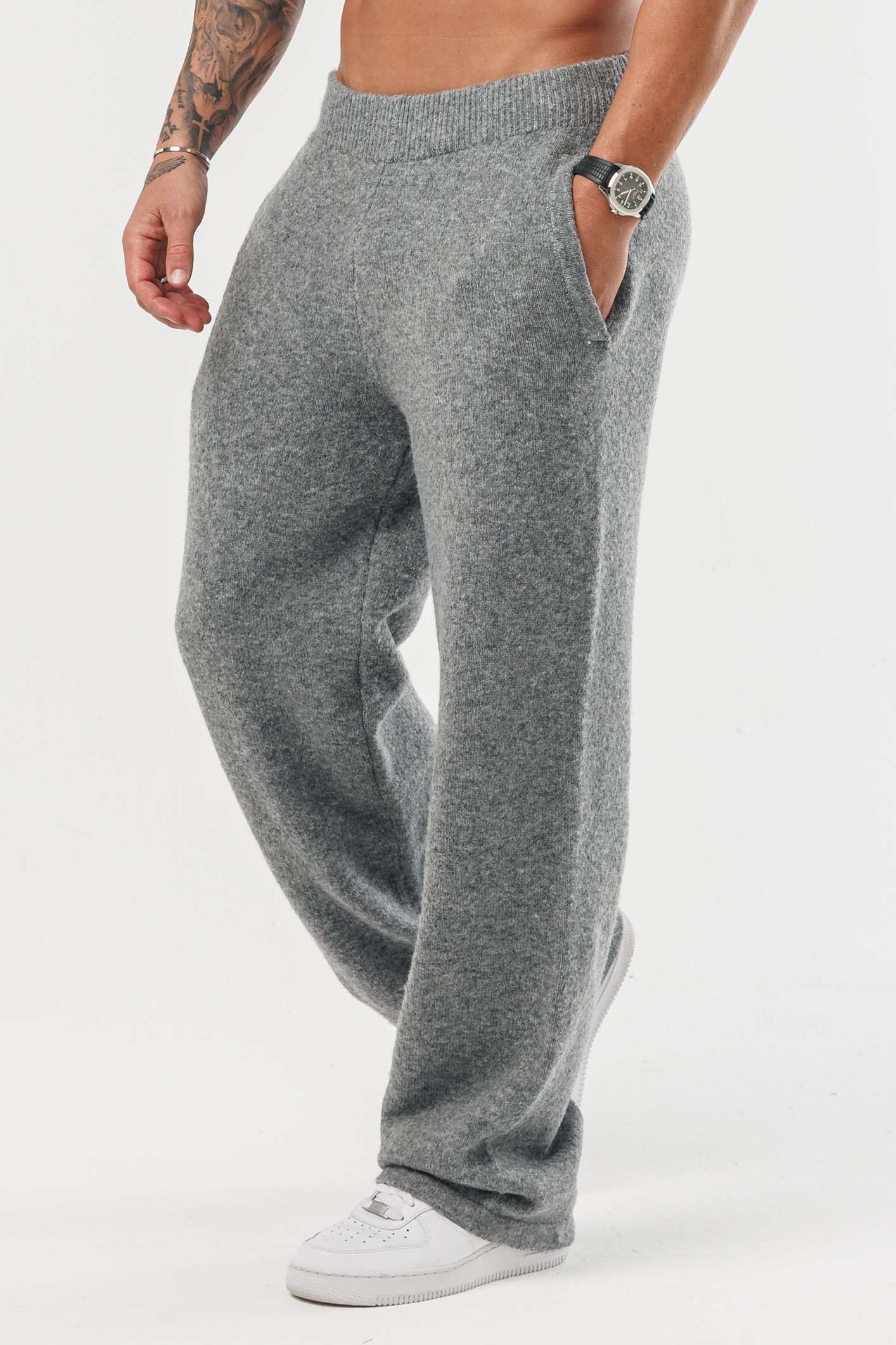 KNIT JOGGER - GREY MARL - Image 2