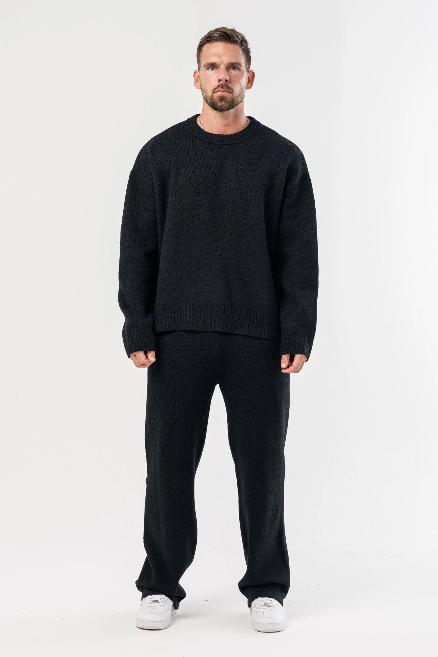 KNIT SWEATER - BLACK - Image 6