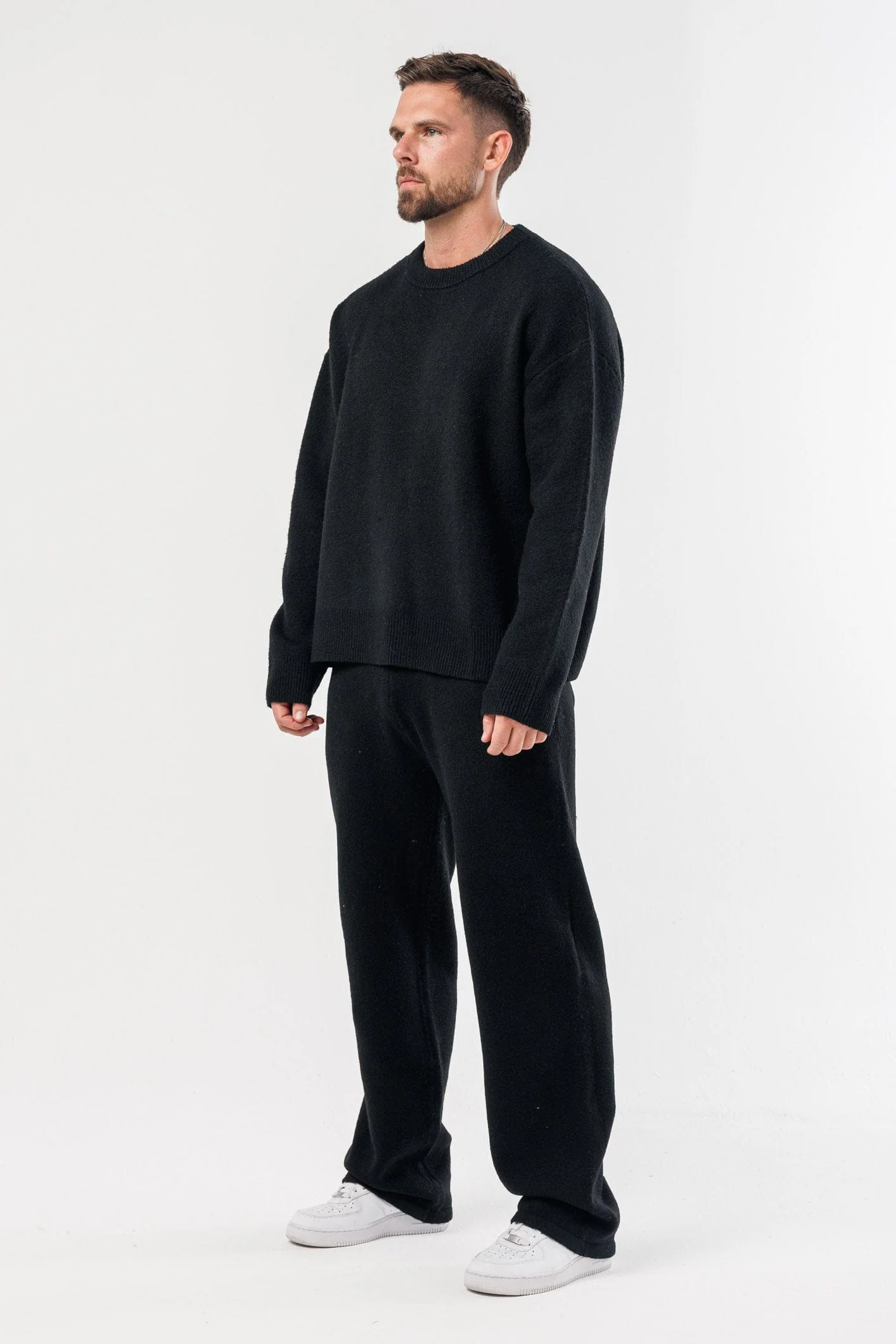 KNIT SWEATER - BLACK - Image 8