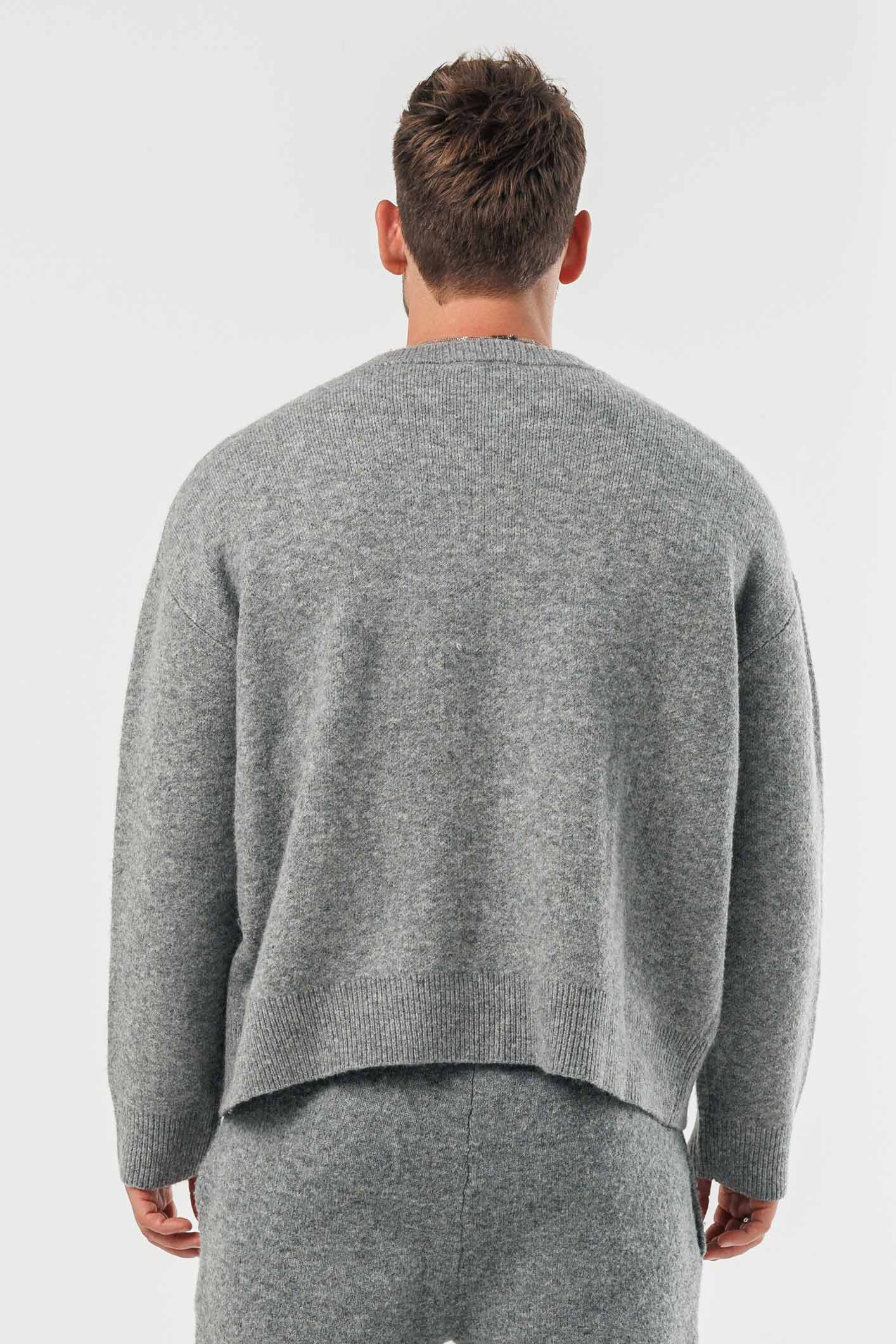 KNIT SWEATER - GREY MARL - Image 5