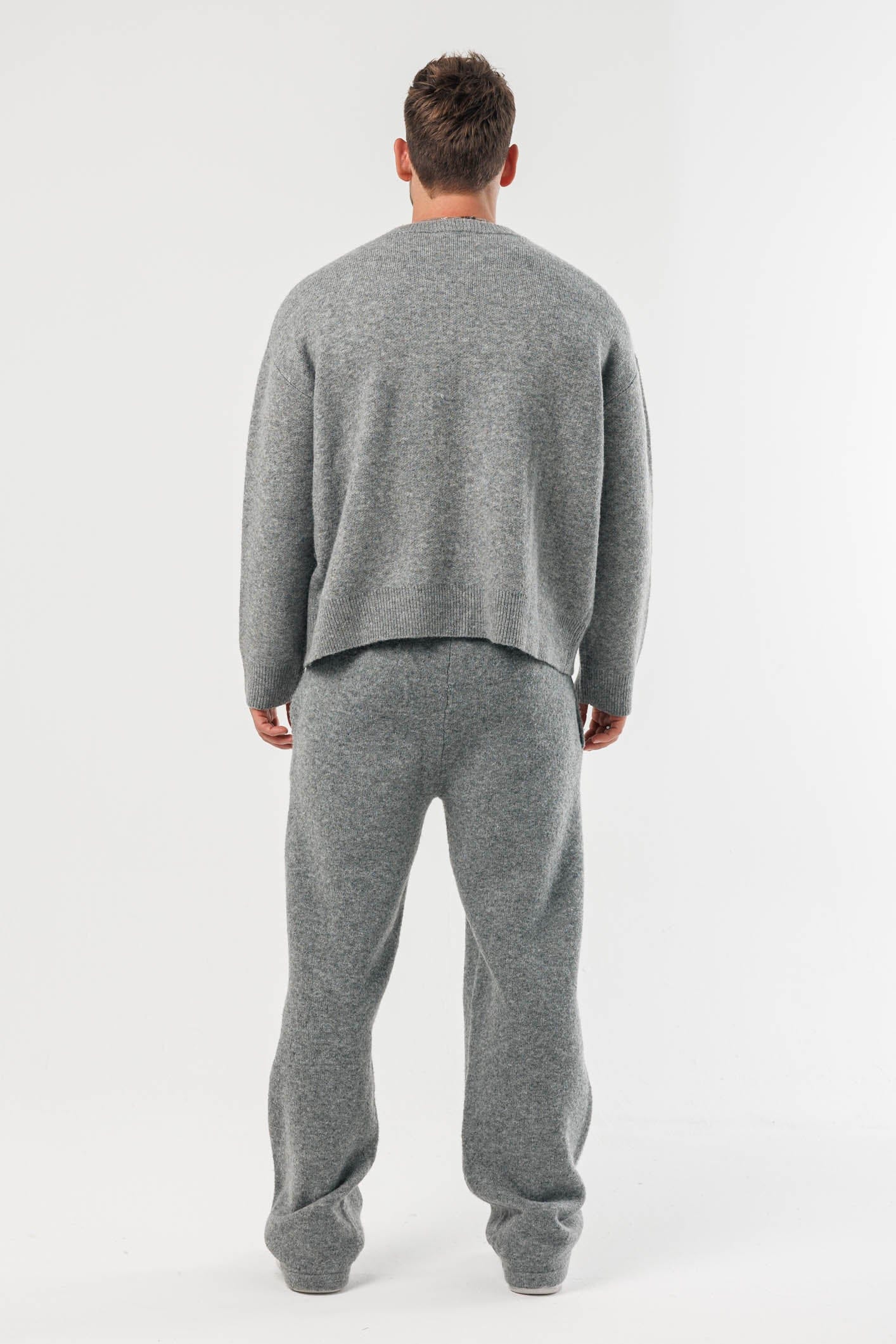 KNIT SWEATER - GREY MARL - Image 9