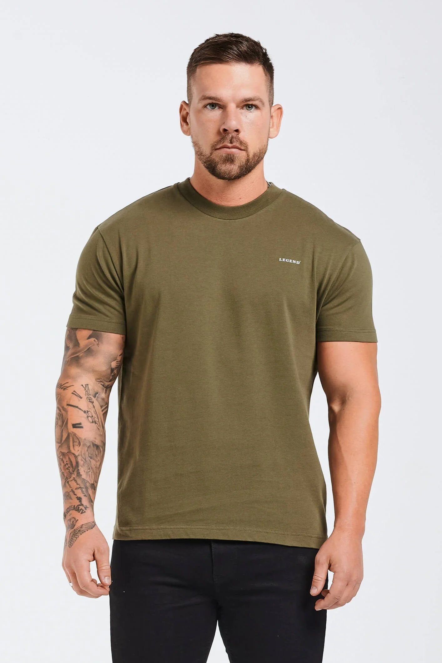 PREMIUM BASICS T-SHIRT - OLIVE - Image 2