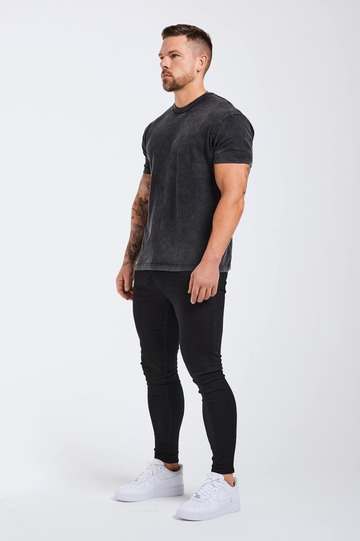 PREMIUM BASICS T-SHIRT - WASHED GREY - Image 6