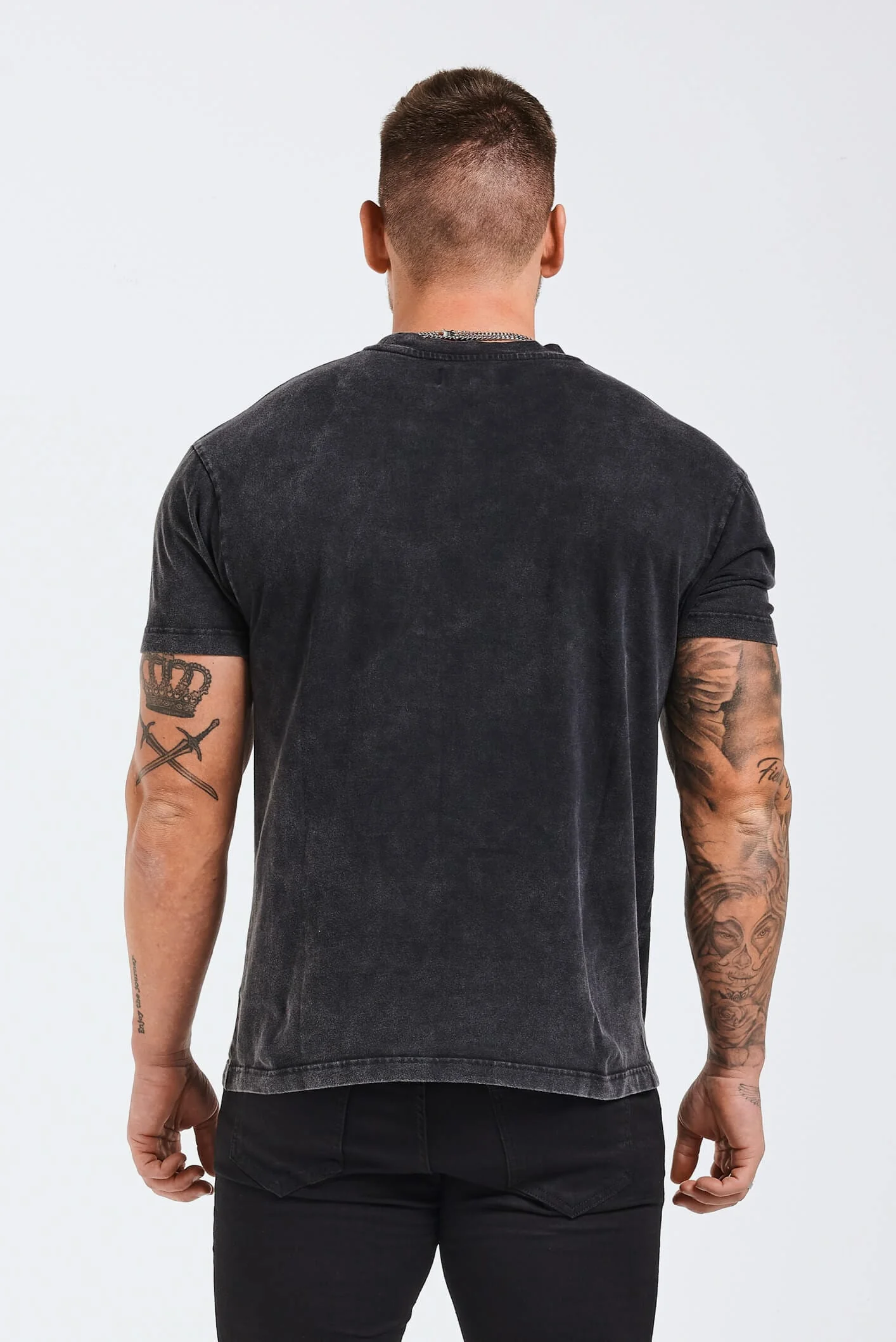 PREMIUM BASICS T-SHIRT - WASHED GREY - Image 7