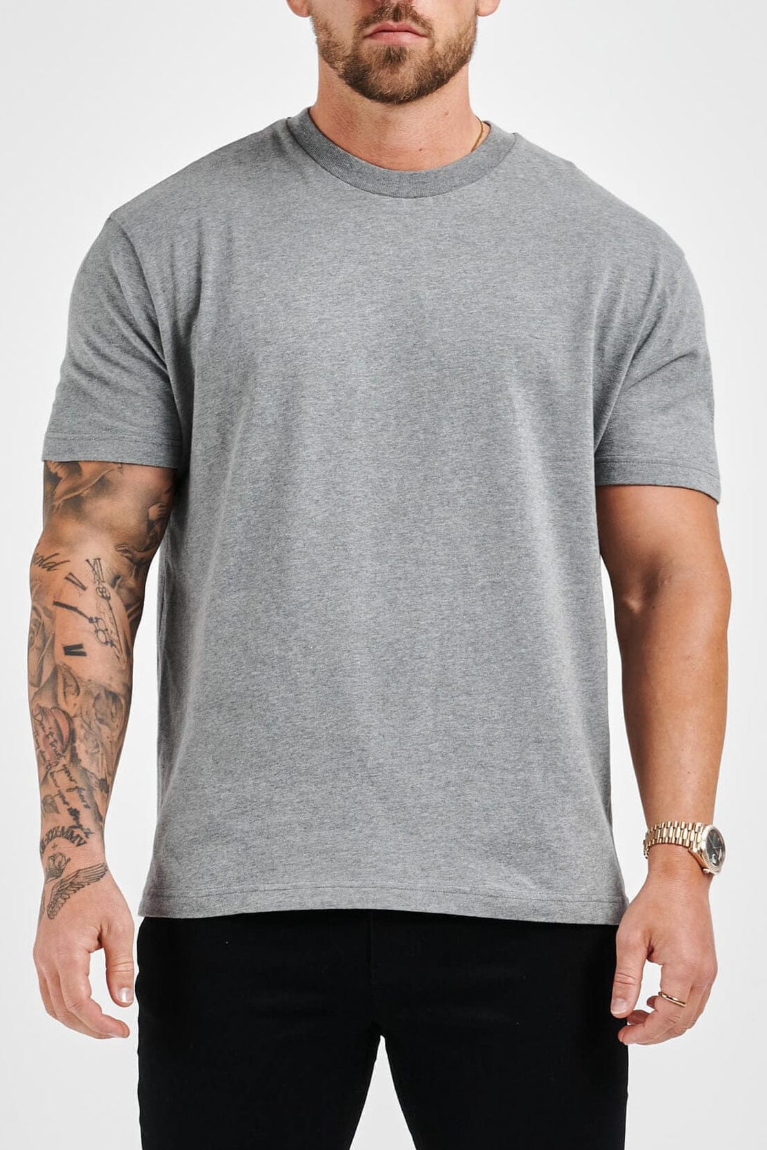 PREMIUM BASICS T-SHIRT - DARK GREY MARL