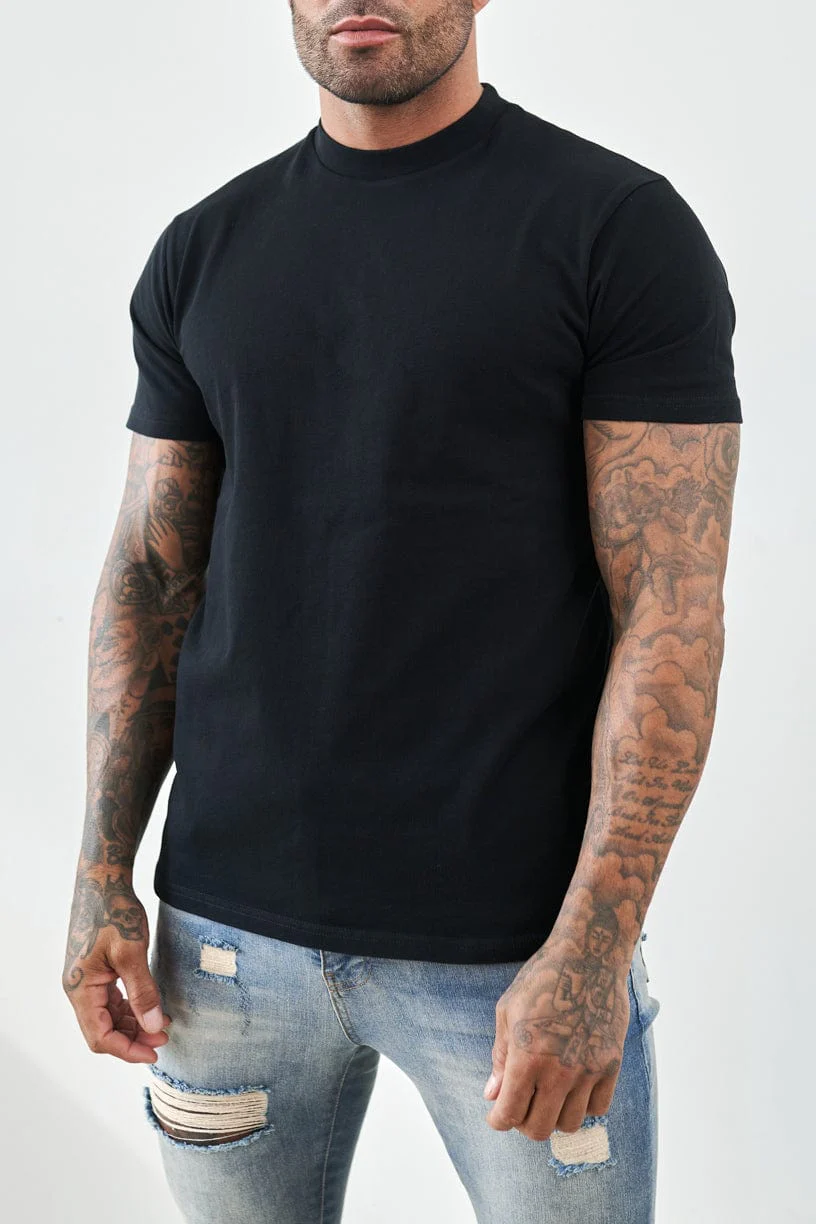 PREMIUM BASICS T-SHIRT - BLACK - Image 4