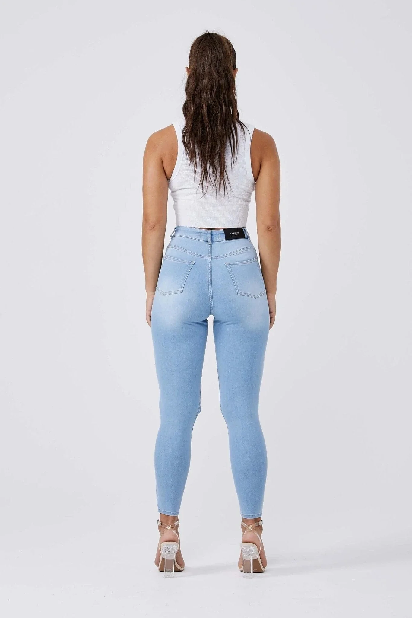 SKINNY JEANS MULTI RIPPED - LIGHT BLUE - Image 3