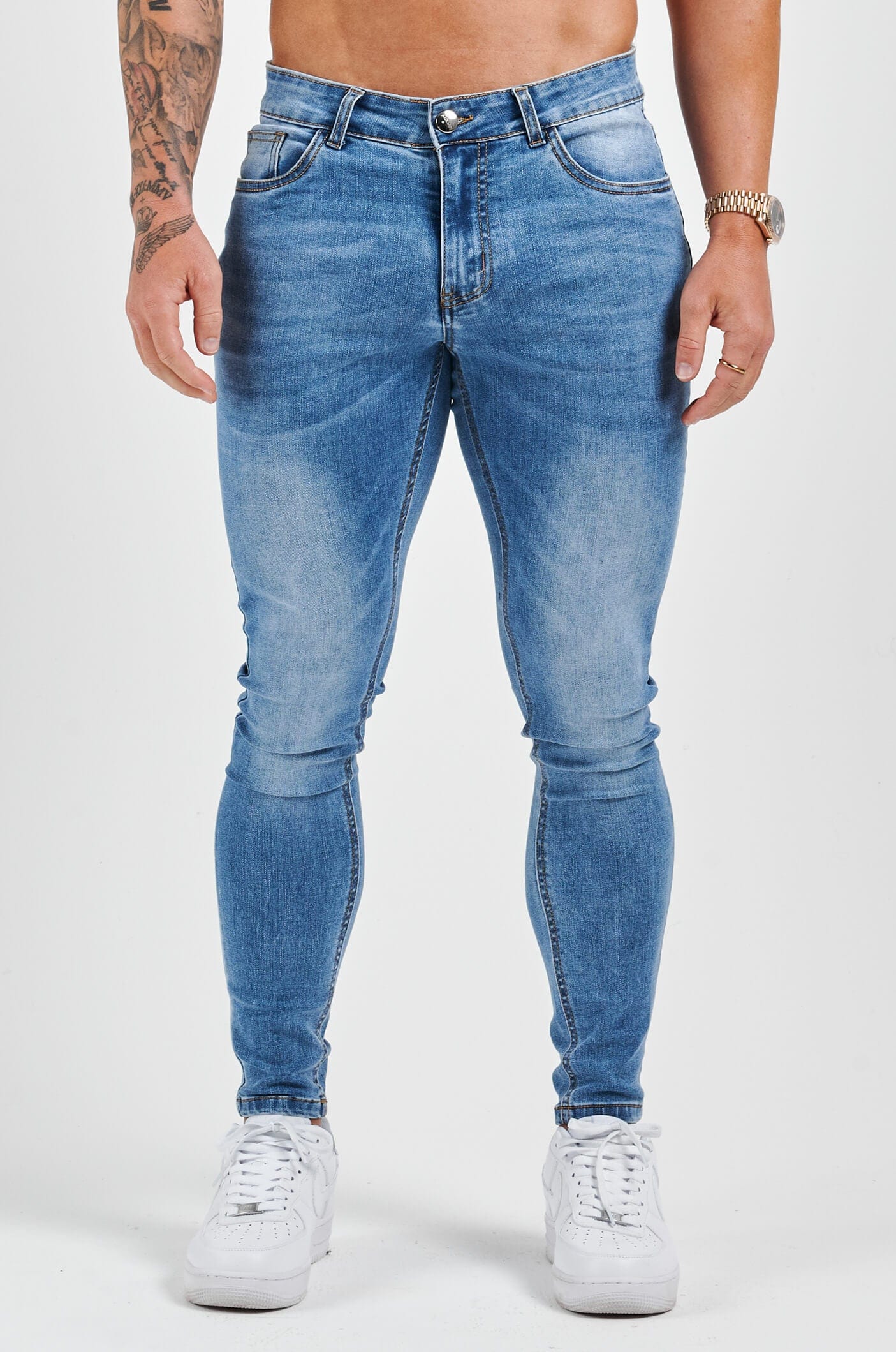 SKINNY FIT JEANS - LIGHT BLUE WASH - Image 3