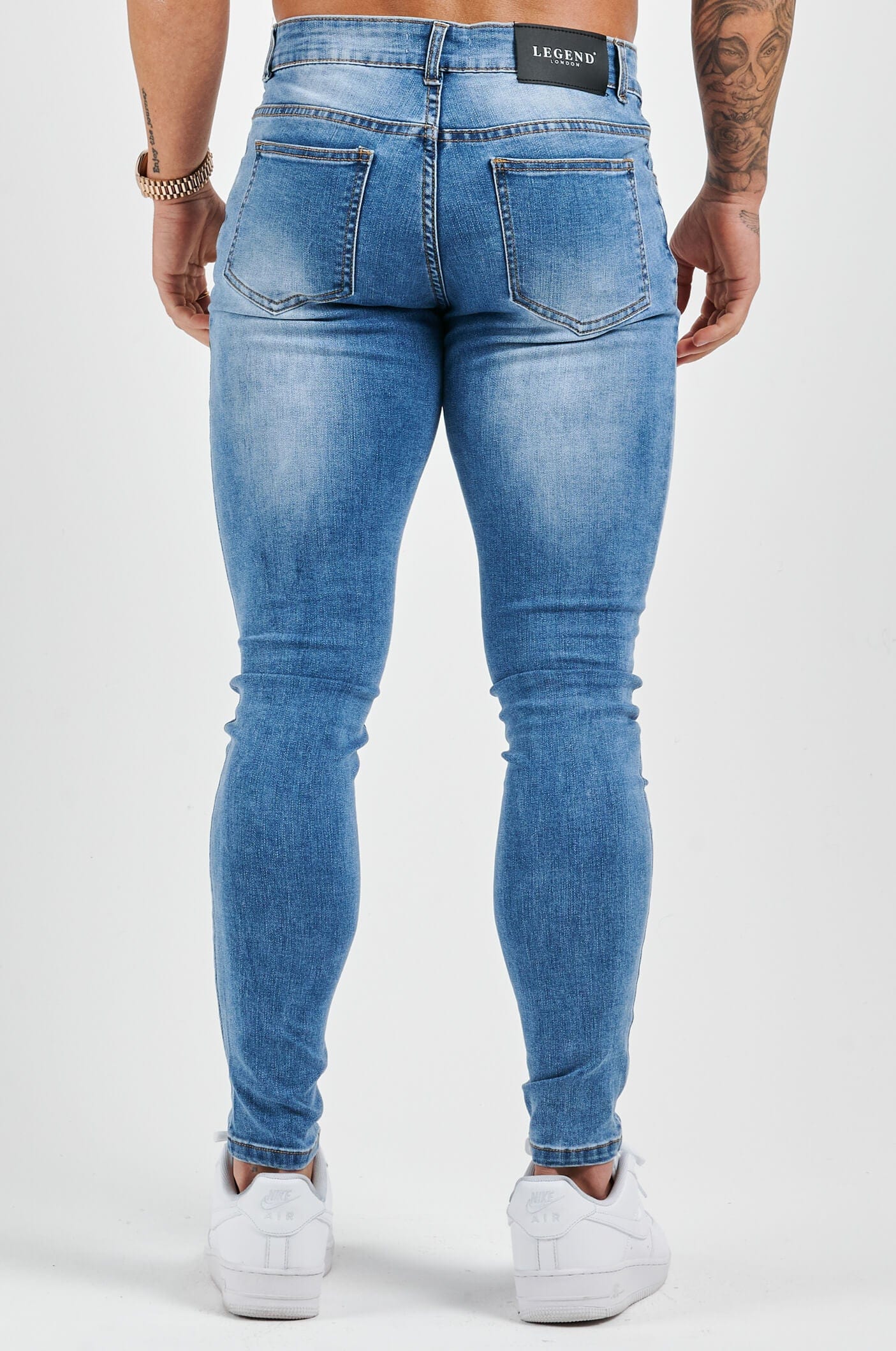 SKINNY FIT JEANS - LIGHT BLUE WASH - Image 5