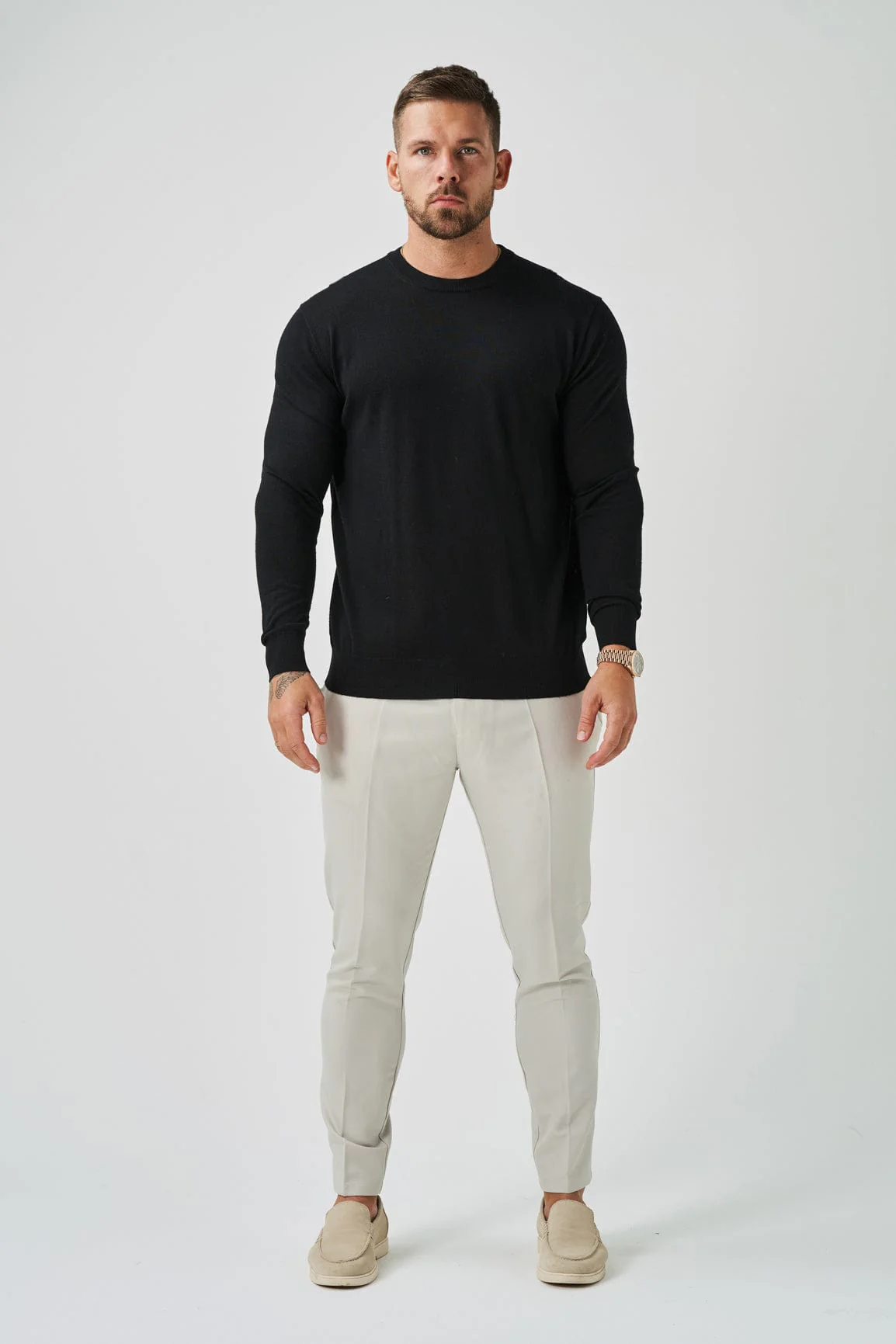 LONG SLEEVE KNIT - BLACK - Image 2