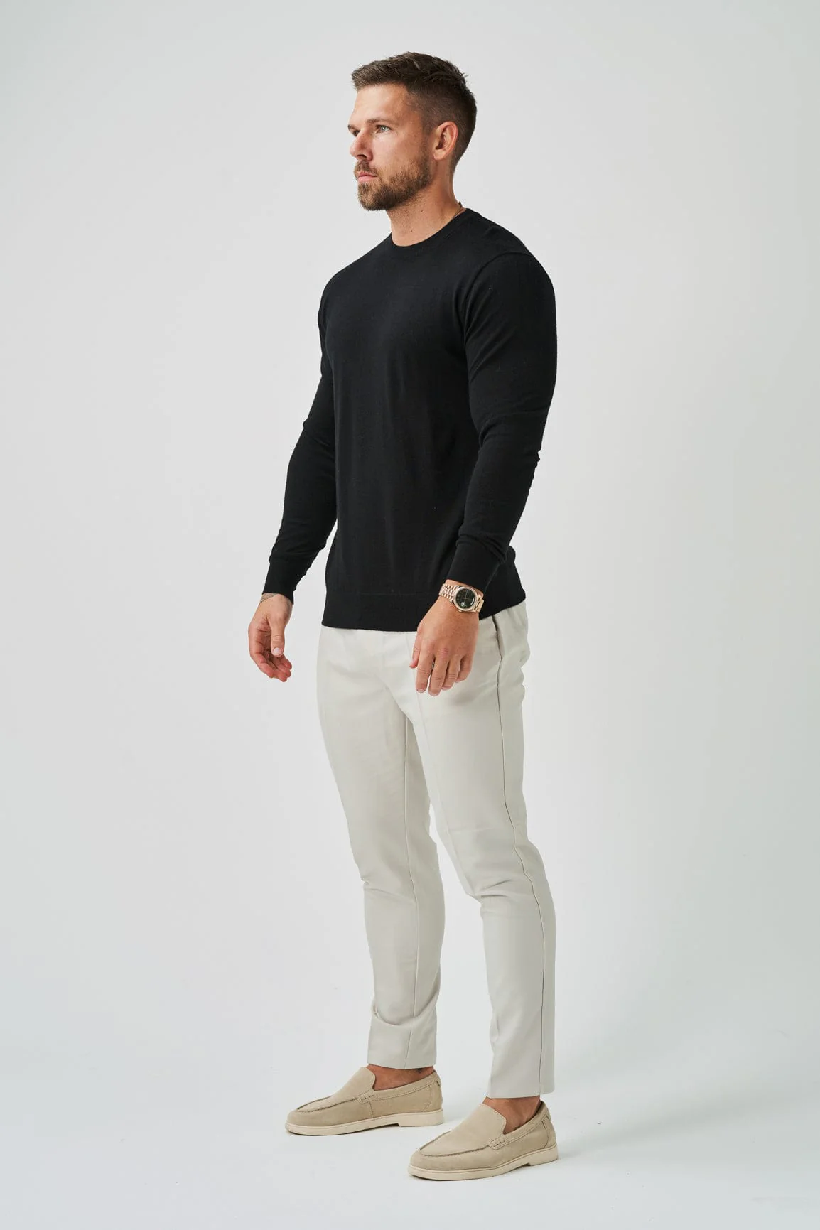 LONG SLEEVE KNIT - BLACK - Image 4