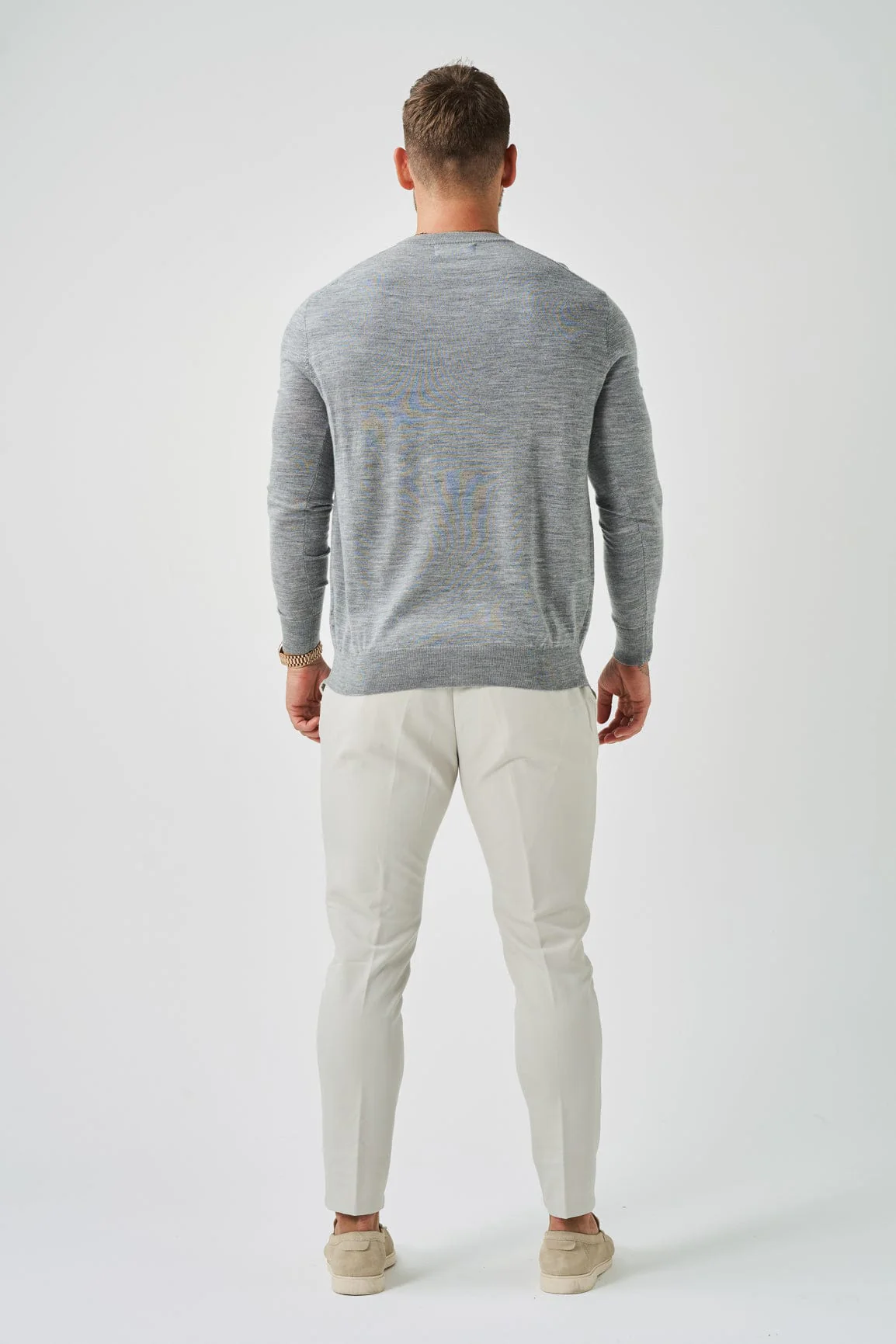 LONG SLEEVE KNIT - GREY MARL - Image 5