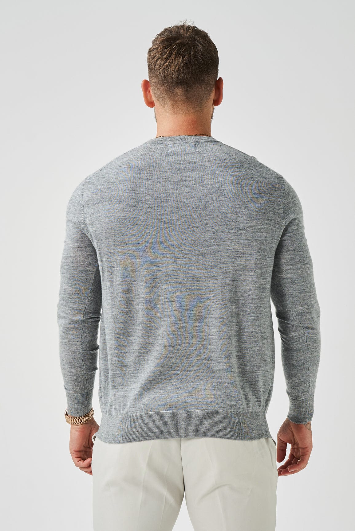 LONG SLEEVE KNIT - GREY MARL - Image 6