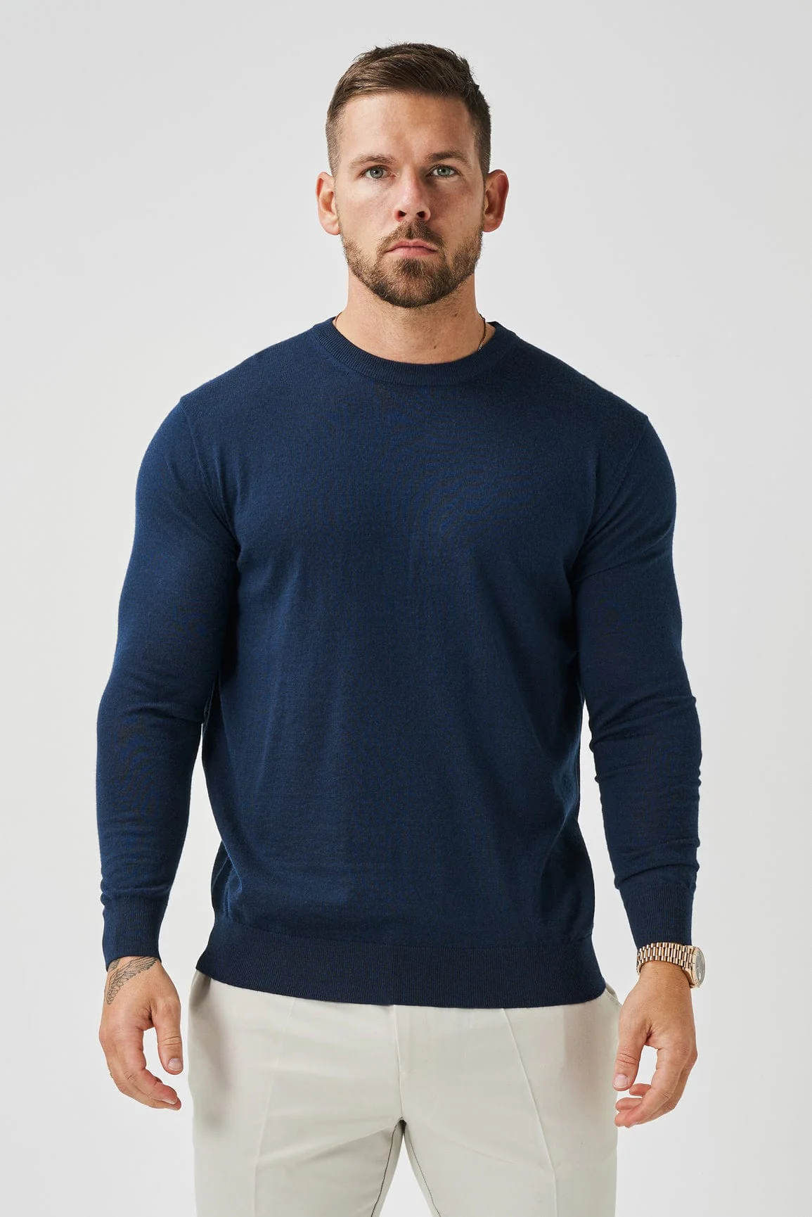 LONG SLEEVE KNIT - NAVY
