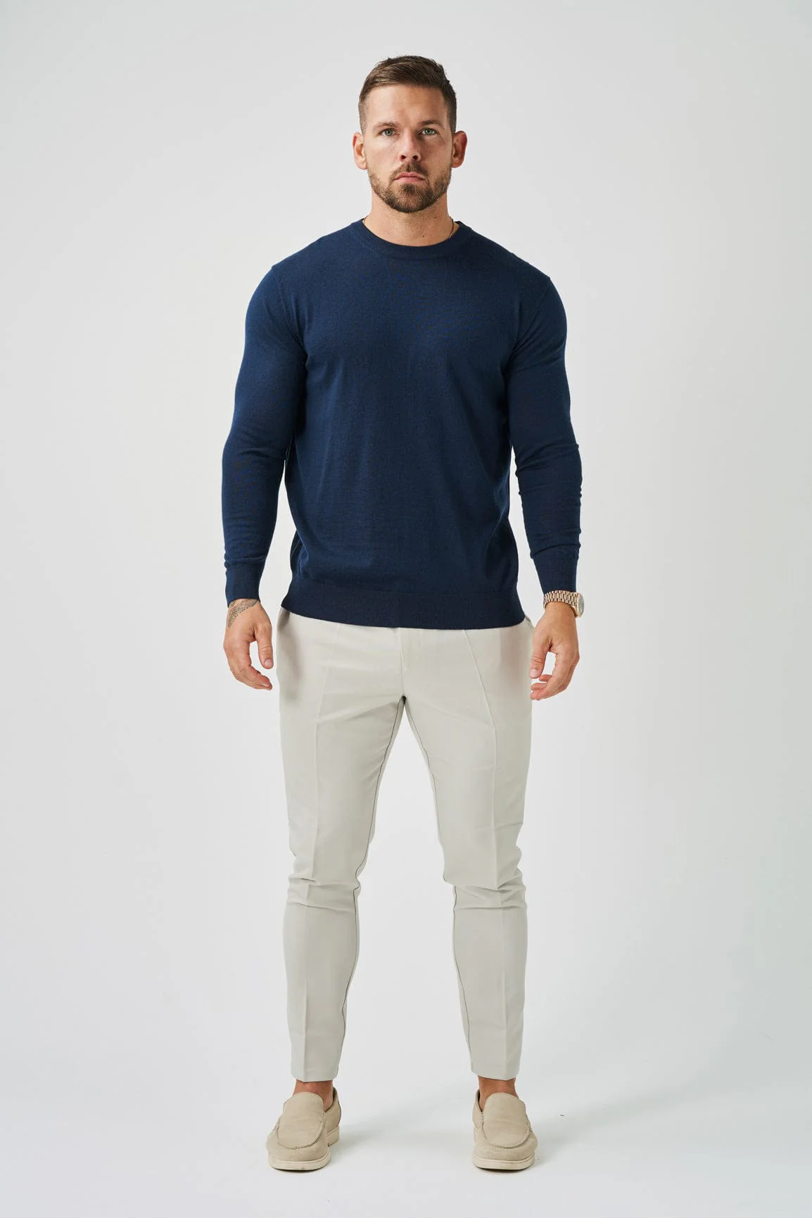 LONG SLEEVE KNIT - NAVY - Image 2