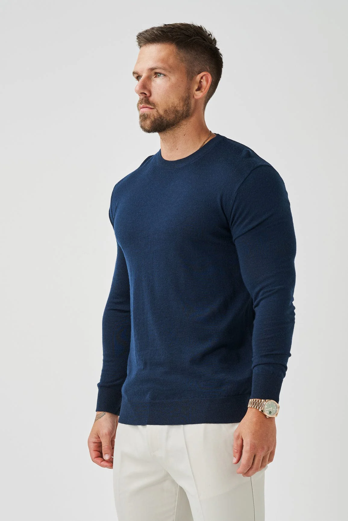 LONG SLEEVE KNIT - NAVY - Image 3