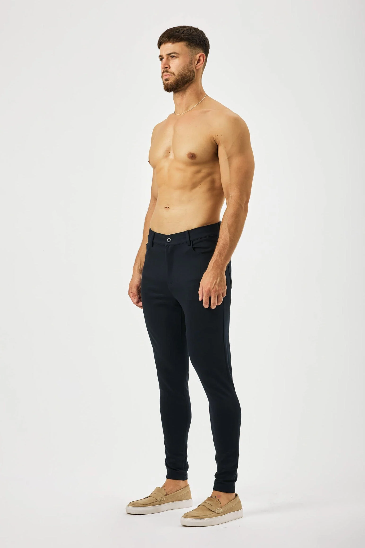 LUSTRE TROUSERS - NAVY - Image 4