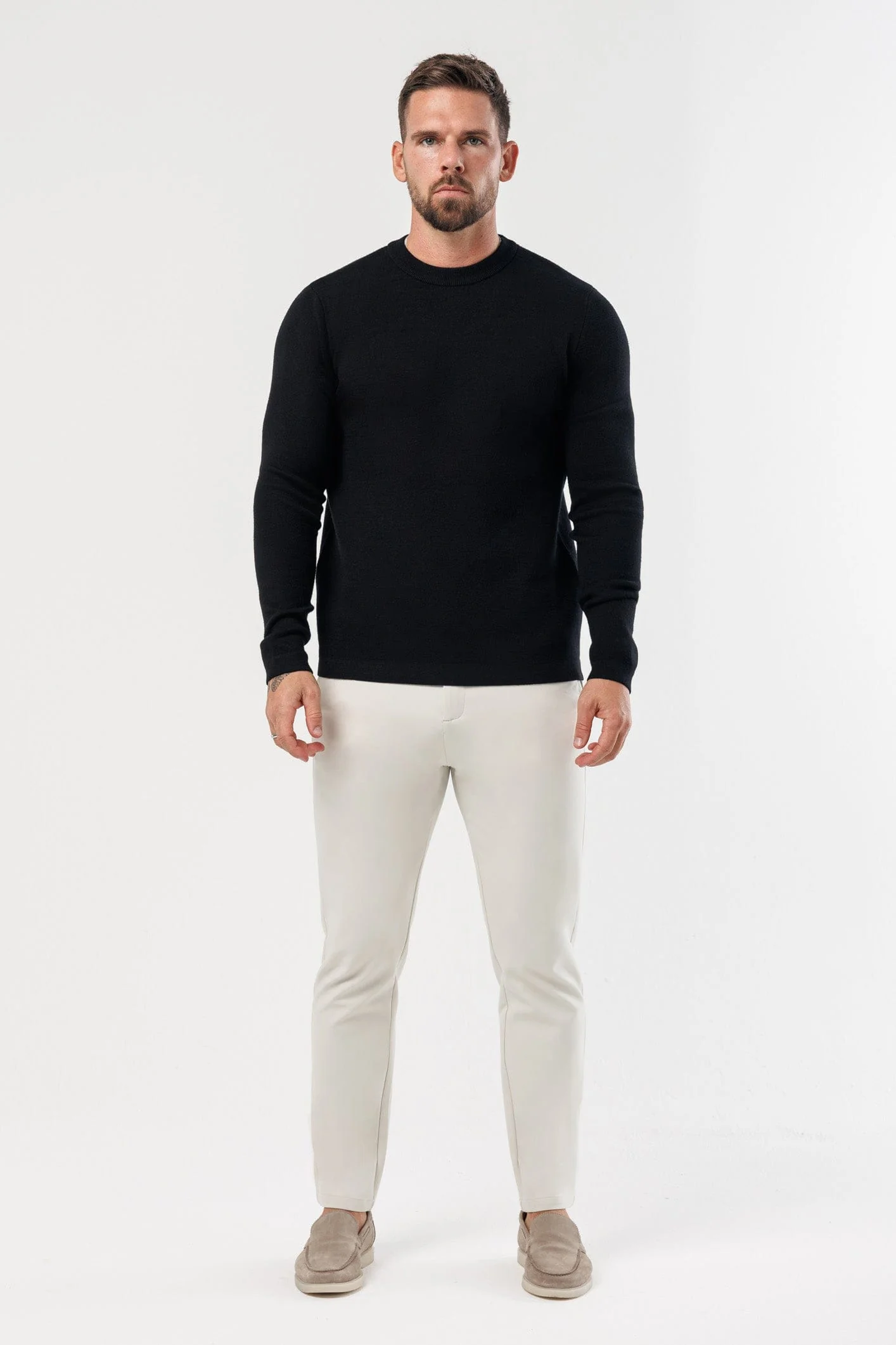 LUXE KNIT SWEATER - BLACK - Image 6