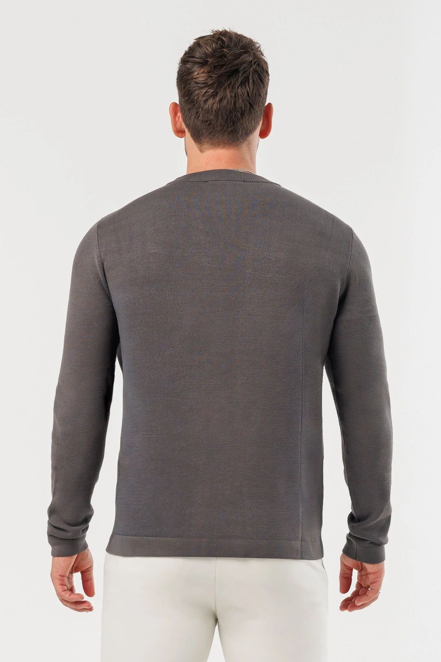 LUXE KNIT SWEATER - DARK GREY - Image 5