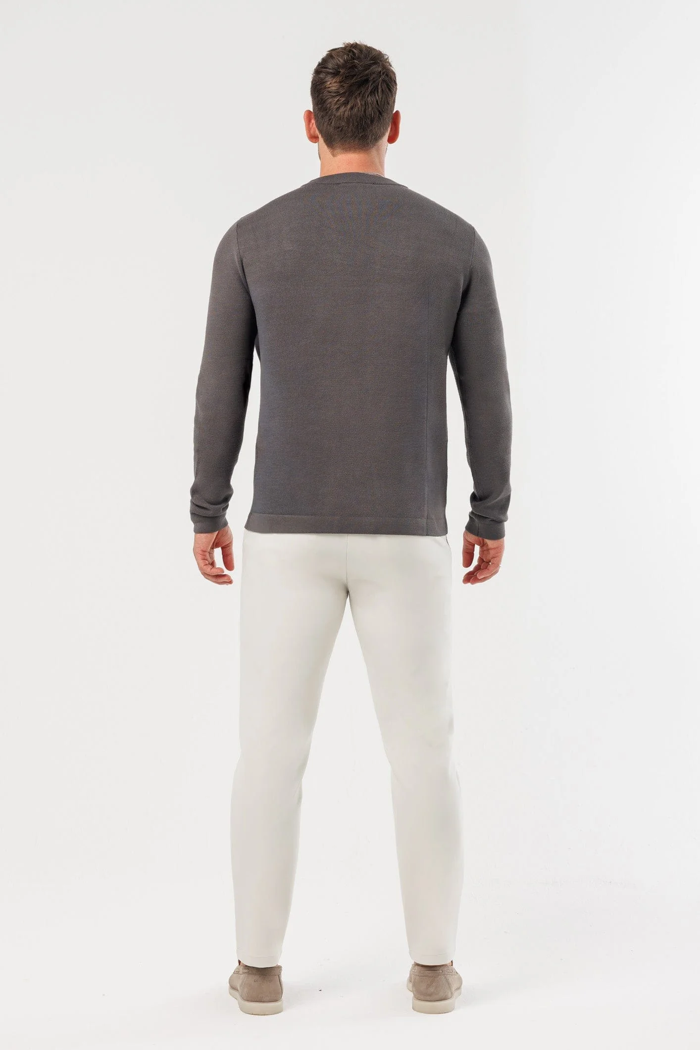 LUXE KNIT SWEATER - DARK GREY - Image 9