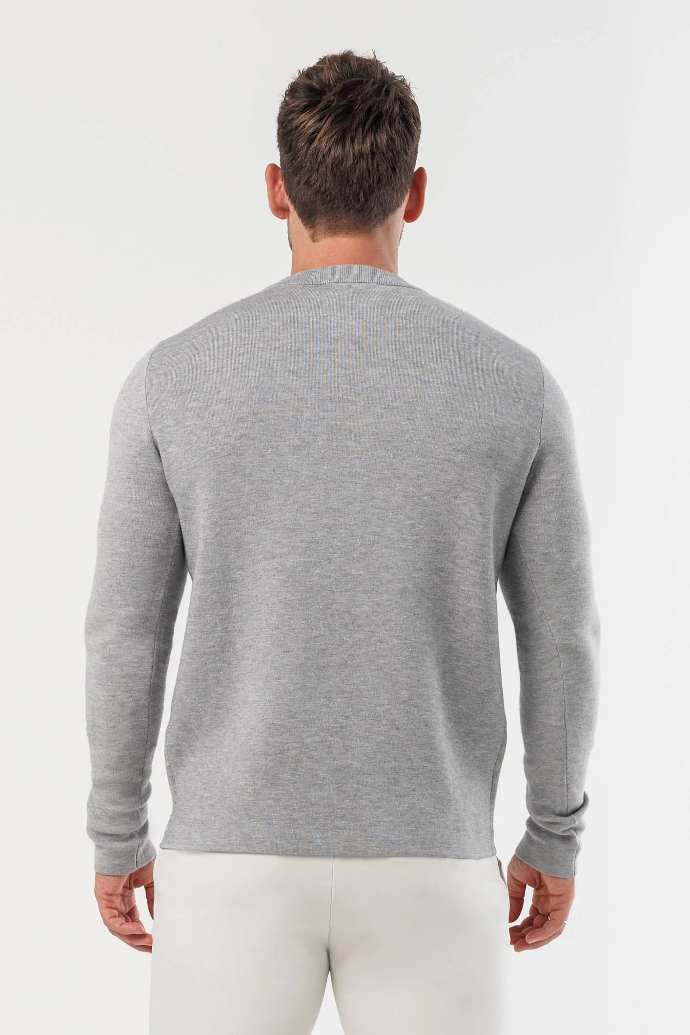 LUXE KNIT SWEATER - GREY - Image 5