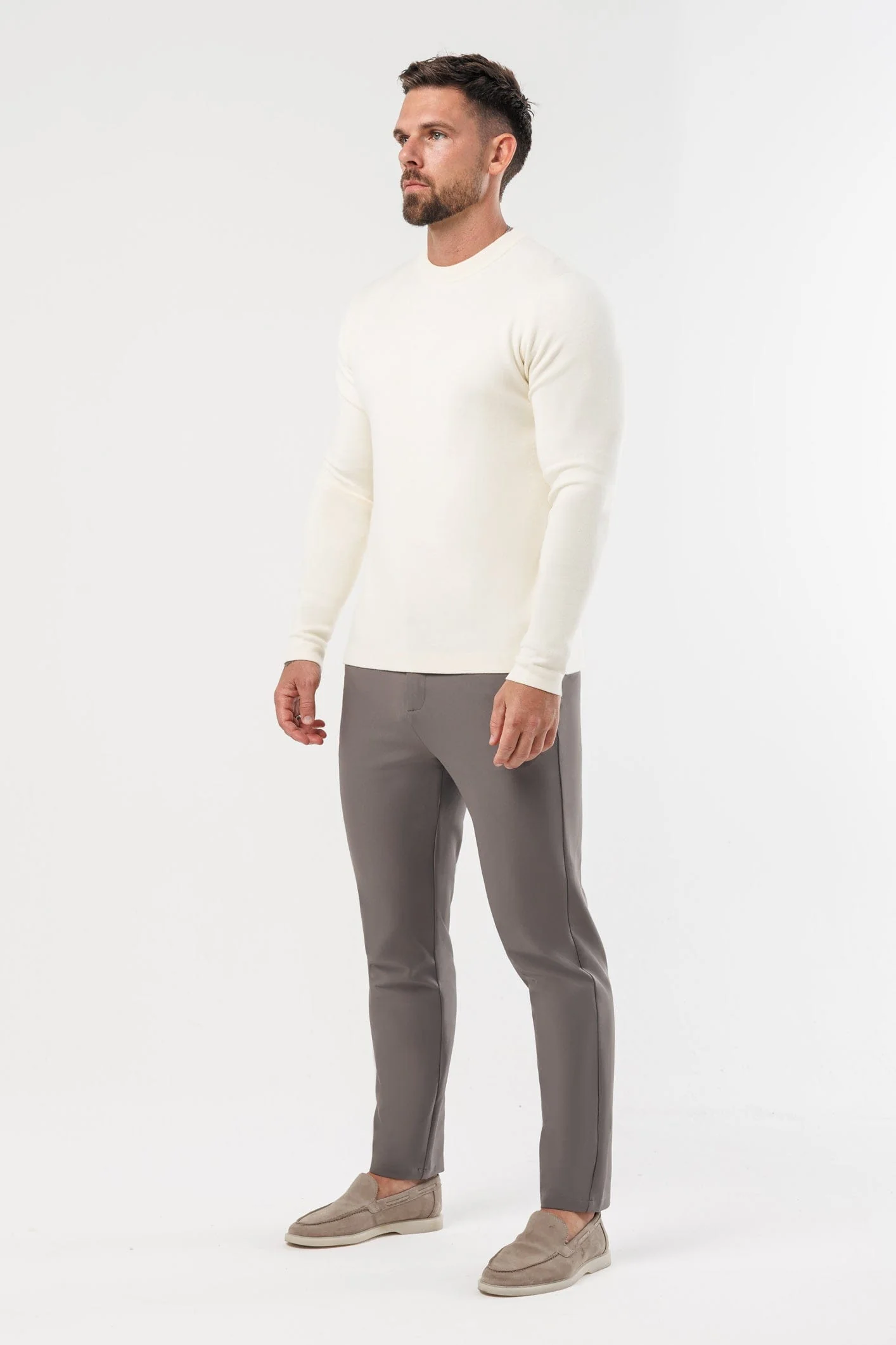 LUXE KNIT SWEATER - LIGHT CREAM - Image 4