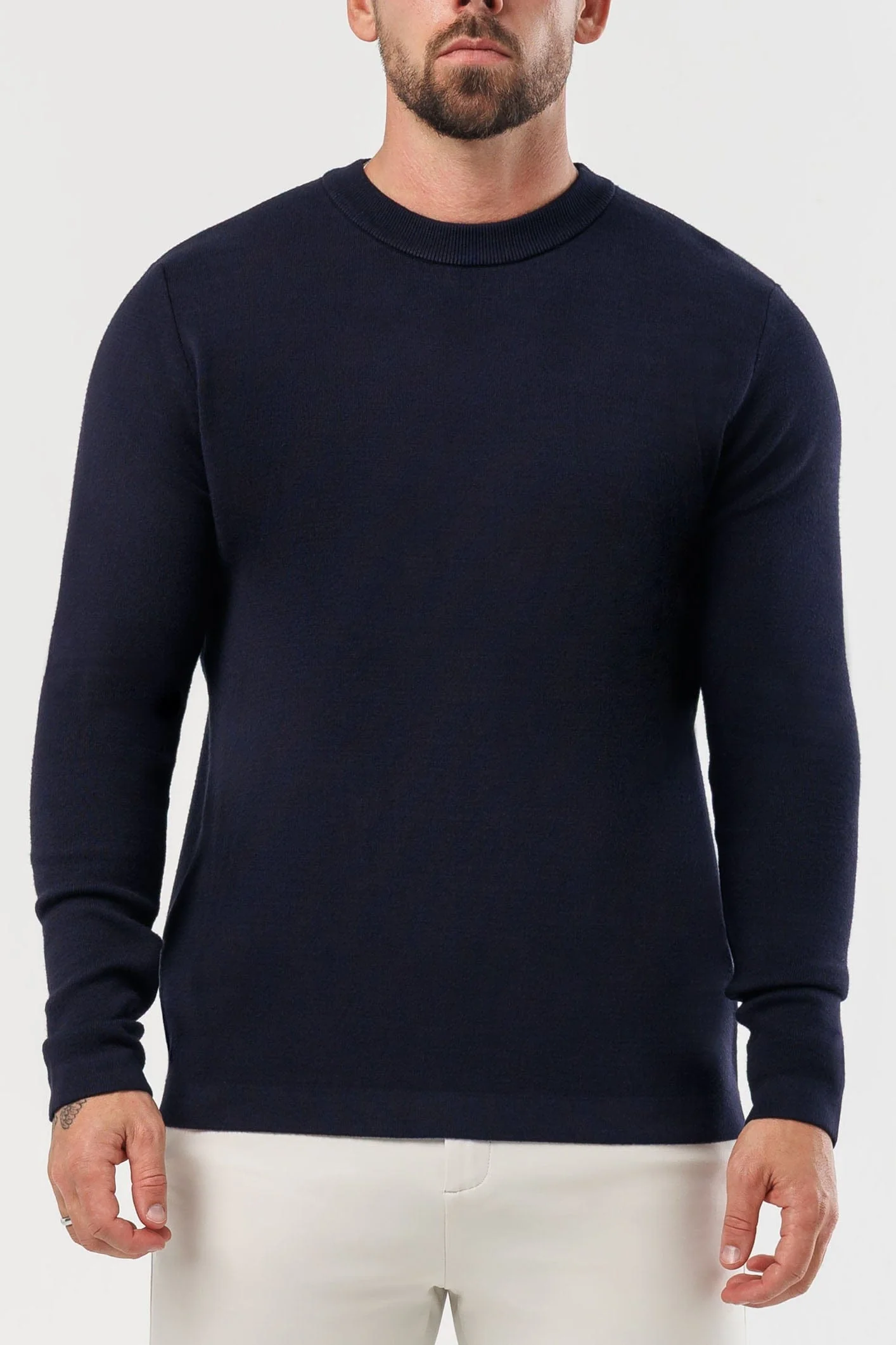 LUXE KNIT SWEATER - NAVY